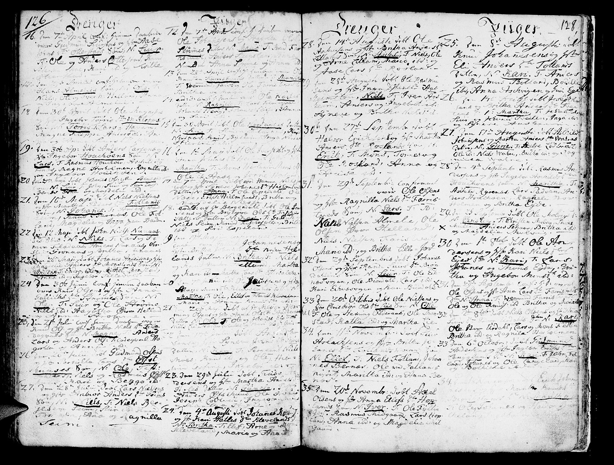 Hosanger sokneprestembete, AV/SAB-A-75801/H/Haa: Parish register (official) no. A 2 /1, 1766-1793, p. 128