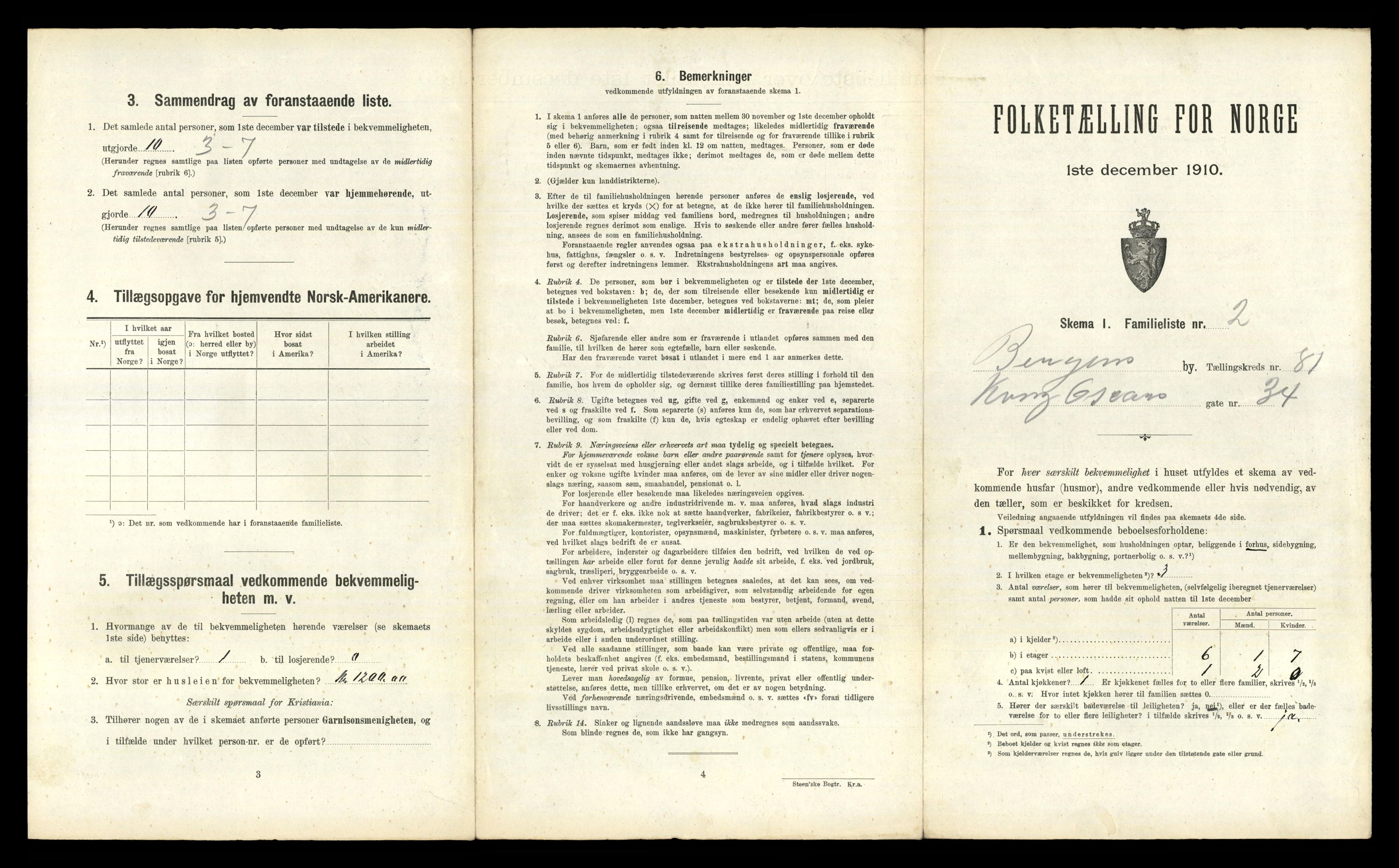 RA, 1910 census for Bergen, 1910, p. 28733