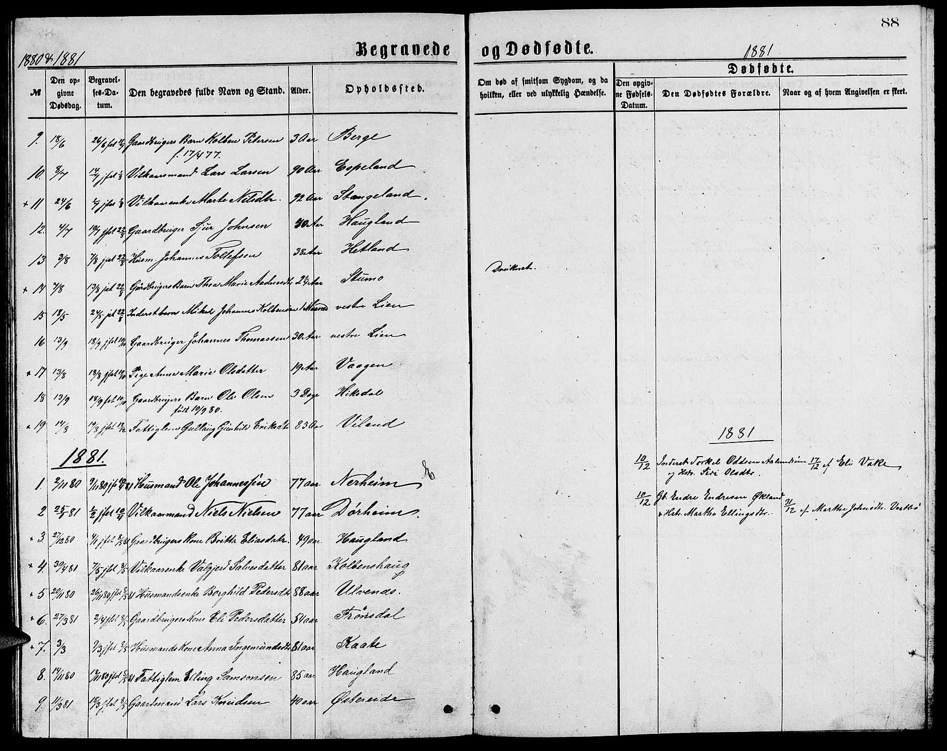 Ølen Sokneprestembete, AV/SAB-A-79201/H/Hab: Parish register (copy) no. A 3, 1875-1888, p. 88