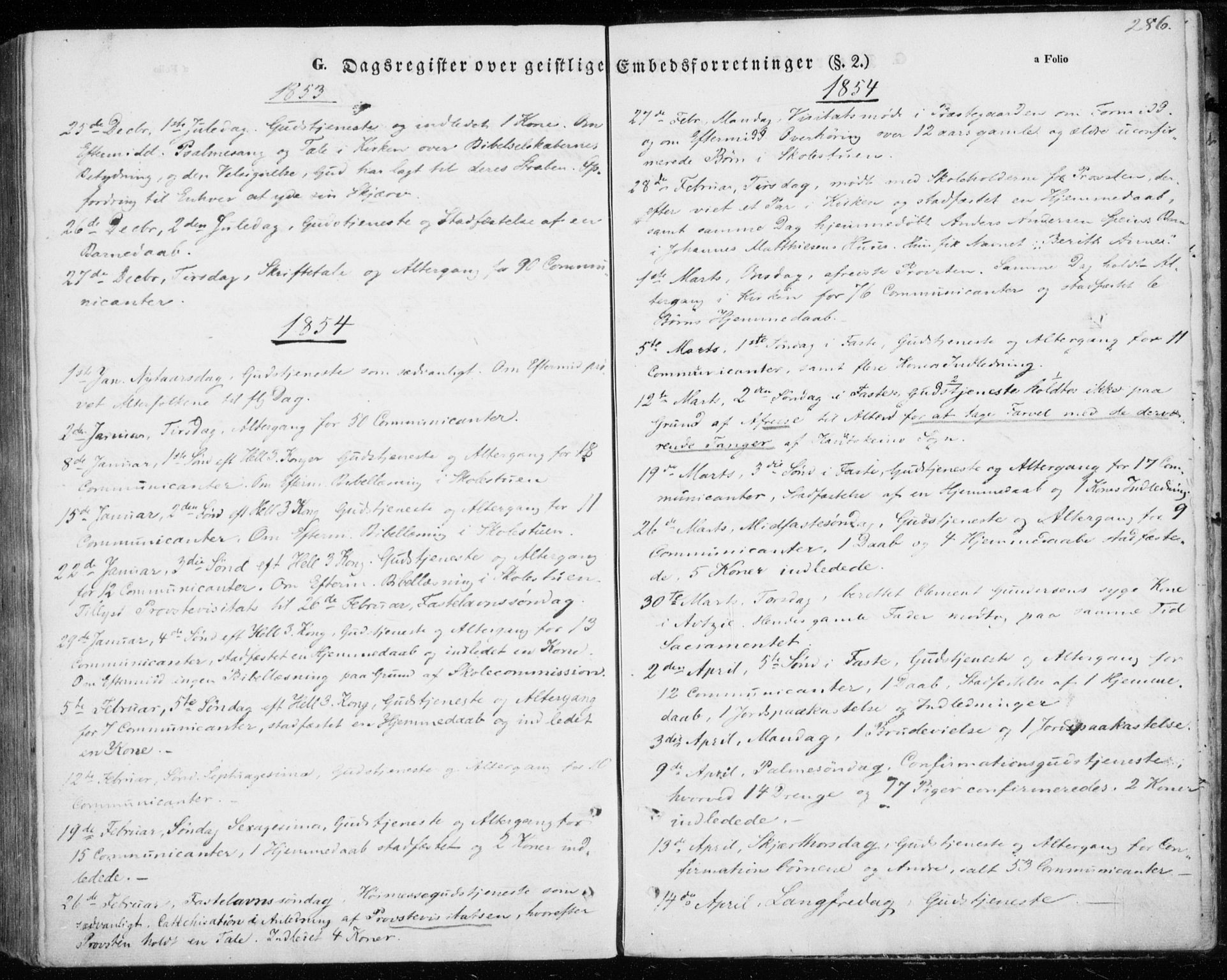Kautokeino sokneprestembete, SATØ/S-1340/H/Ha/L0002.kirke: Parish register (official) no. 2, 1843-1861, p. 286