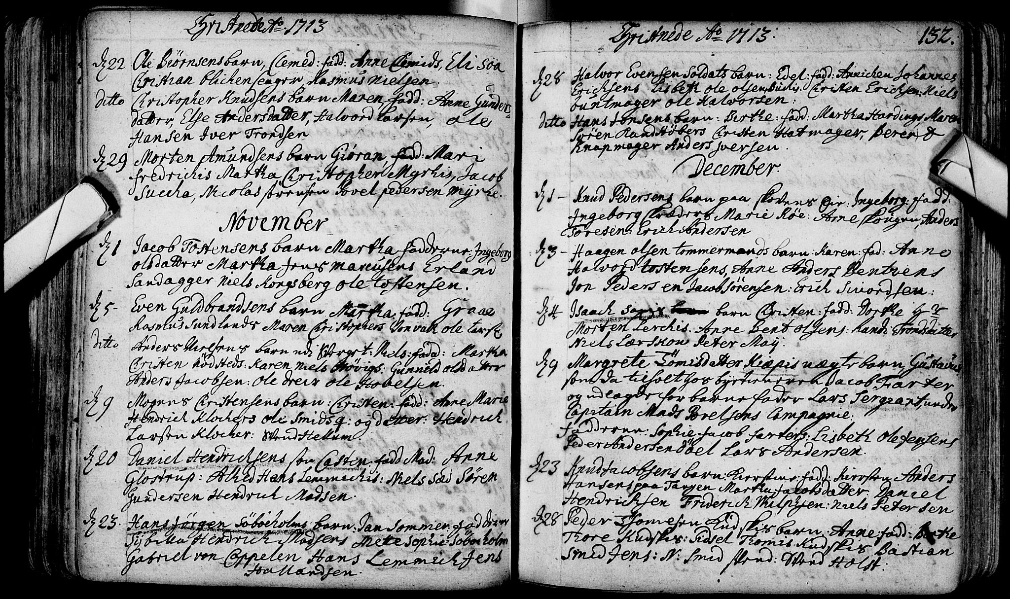 Bragernes kirkebøker, AV/SAKO-A-6/F/Fa/L0003: Parish register (official) no. I 3, 1706-1734, p. 132