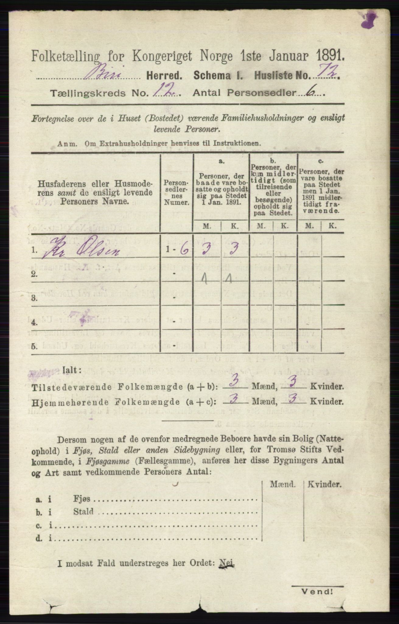 RA, 1891 census for 0525 Biri, 1891, p. 4834