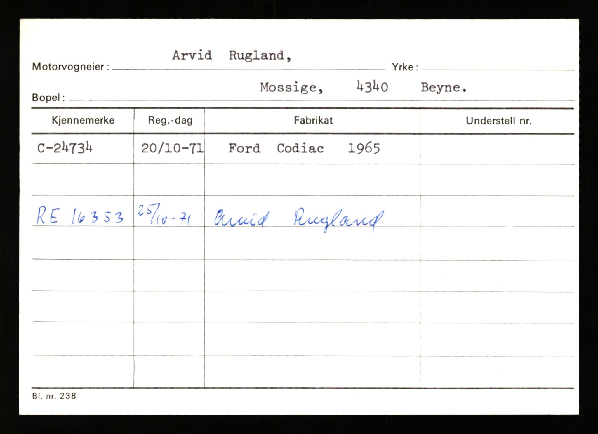 Stavanger trafikkstasjon, AV/SAST-A-101942/0/G/L0005: Registreringsnummer: 23000 - 34245, 1930-1971, p. 435