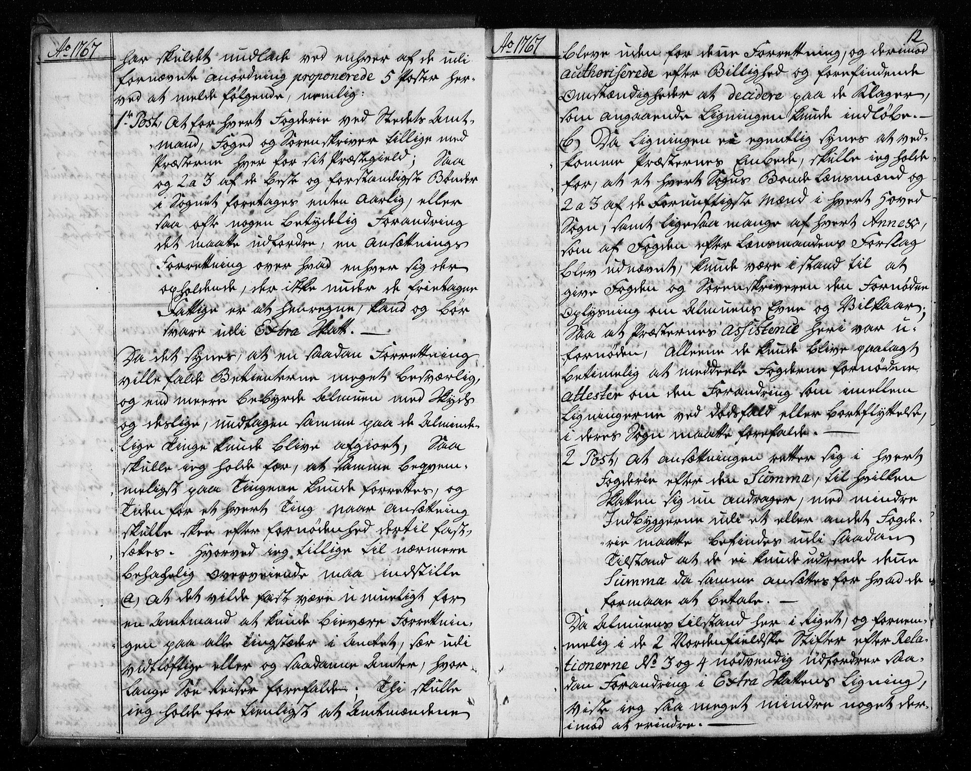 Stattholderembetet 1572-1771, AV/RA-EA-2870/Bf/L0006: Stattholderprotokoll (allmenn kopibok), 1767-1768, p. 11b-12a