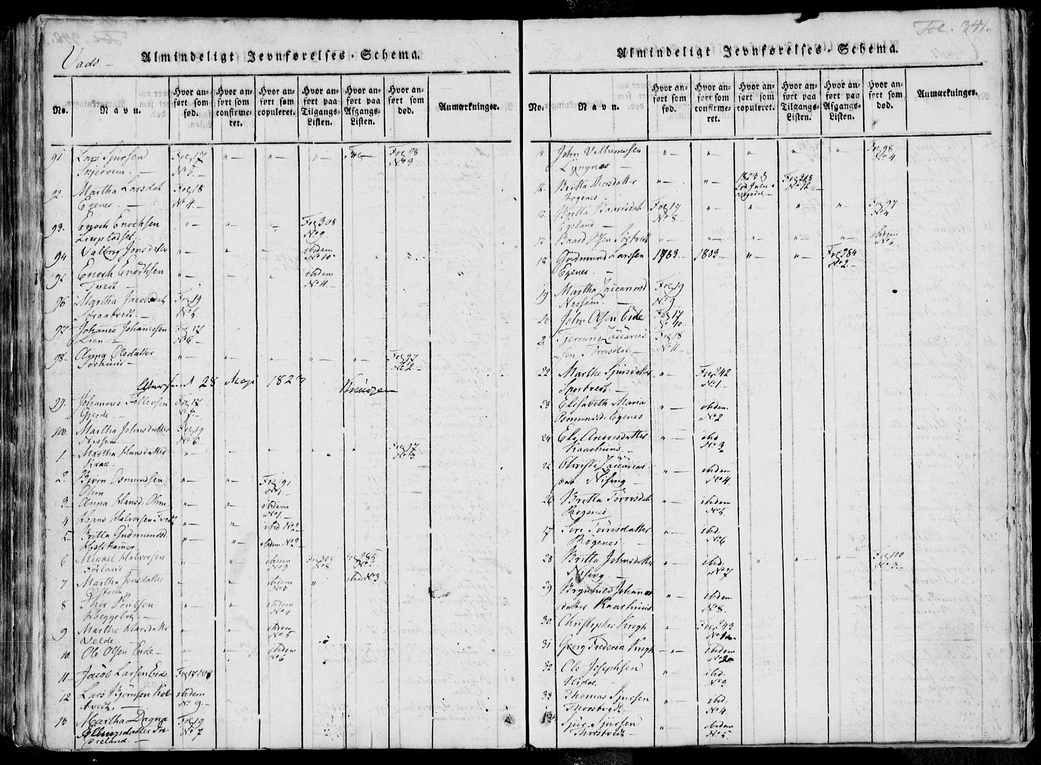Skjold sokneprestkontor, SAST/A-101847/H/Ha/Haa/L0004: Parish register (official) no. A 4 /2, 1815-1830, p. 341