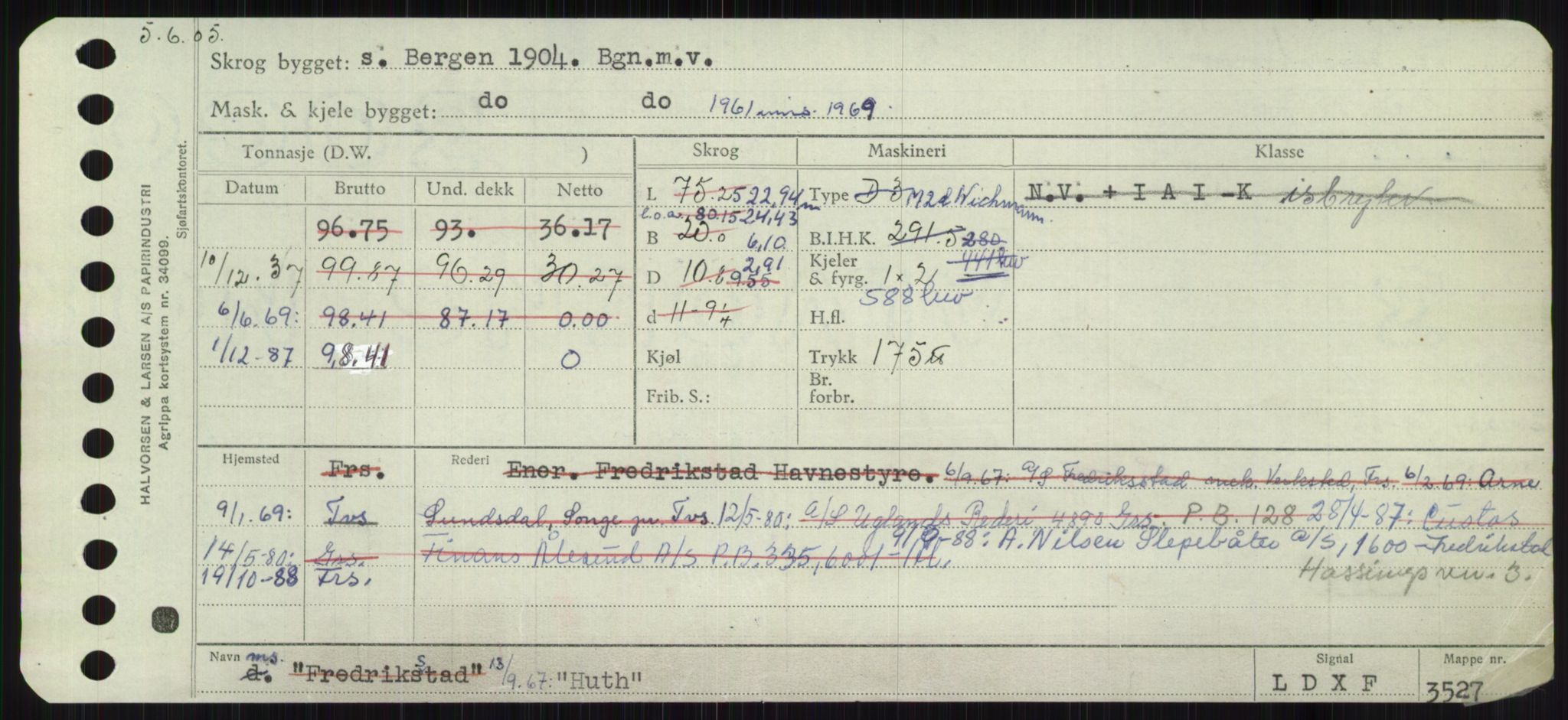 Sjøfartsdirektoratet med forløpere, Skipsmålingen, RA/S-1627/H/Ha/L0003/0001: Fartøy, Hilm-Mar / Fartøy, Hilm-Kol, p. 153