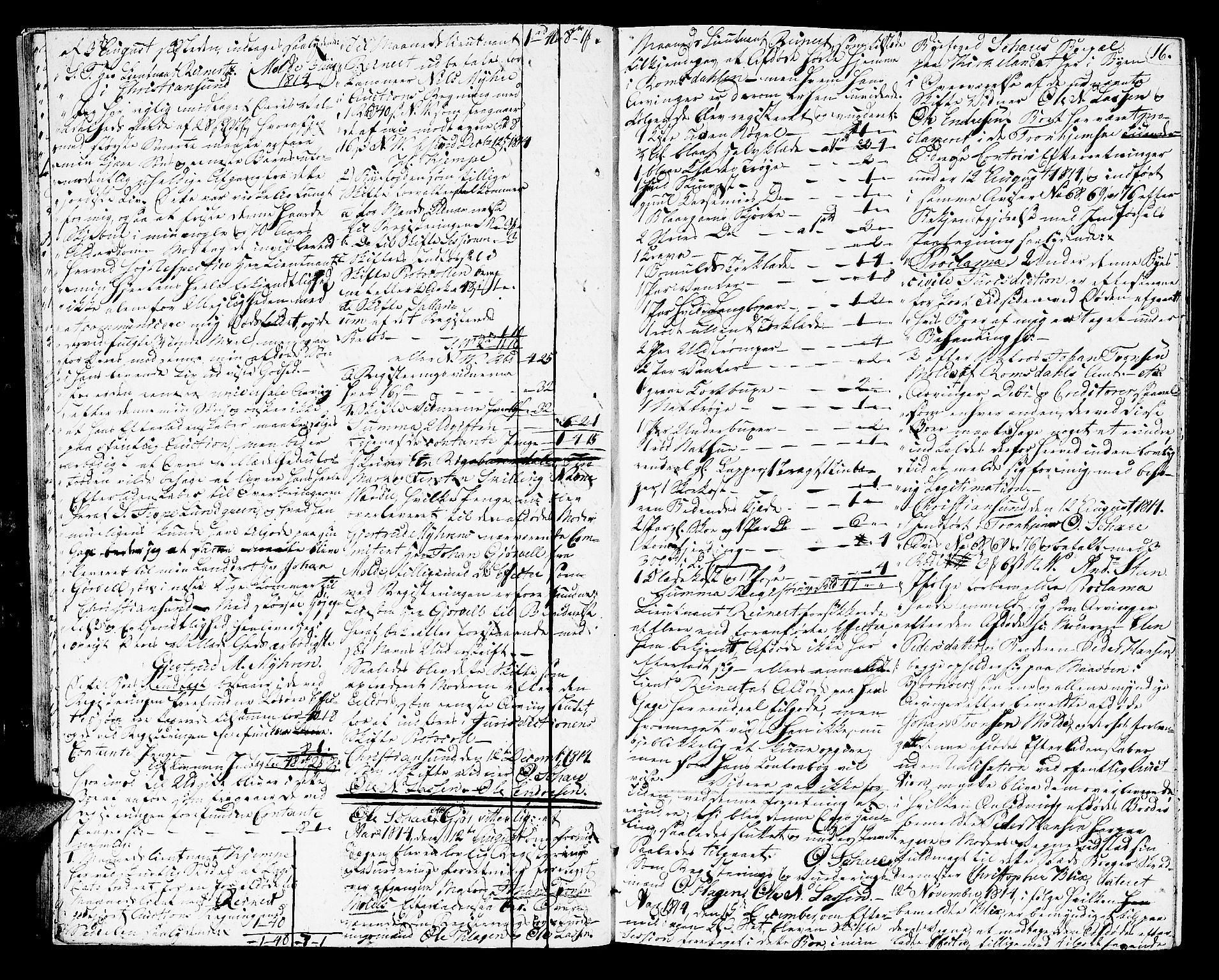 Kristiansund byfogd, AV/SAT-A-4587/A/29/L0004: Skifteprotokoll. Aut. 11.10.1816, 1814-1824, p. 15b-16a