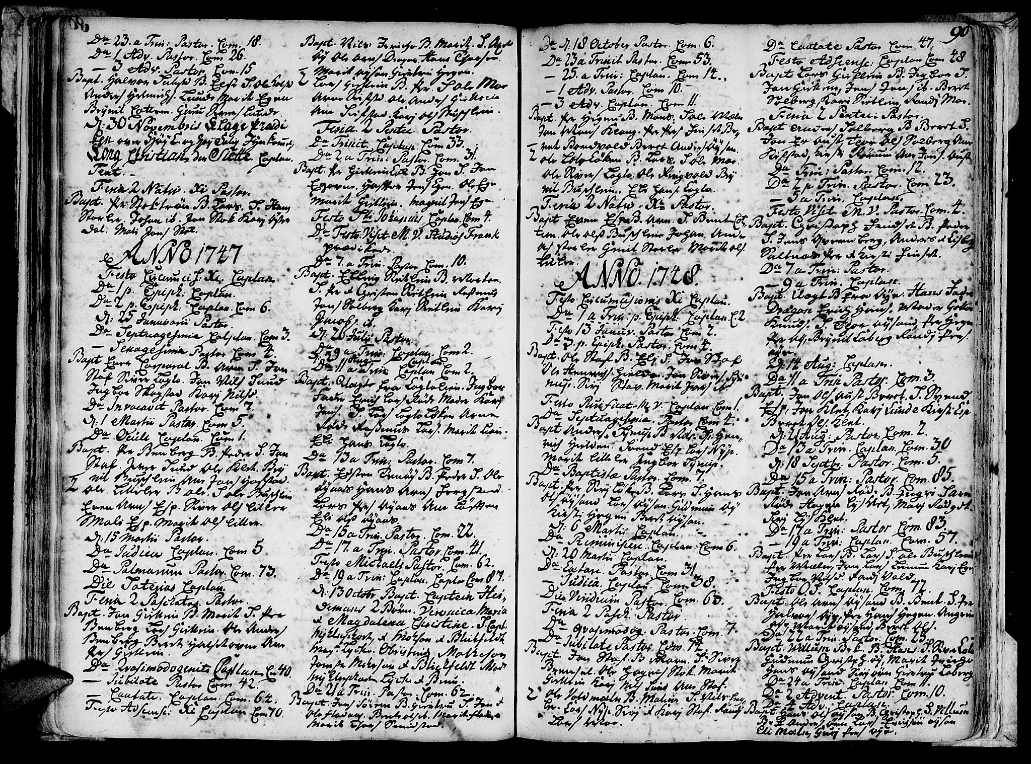 Ministerialprotokoller, klokkerbøker og fødselsregistre - Sør-Trøndelag, SAT/A-1456/691/L1059: Parish register (official) no. 691A01 /3, 1740-1767, p. 90