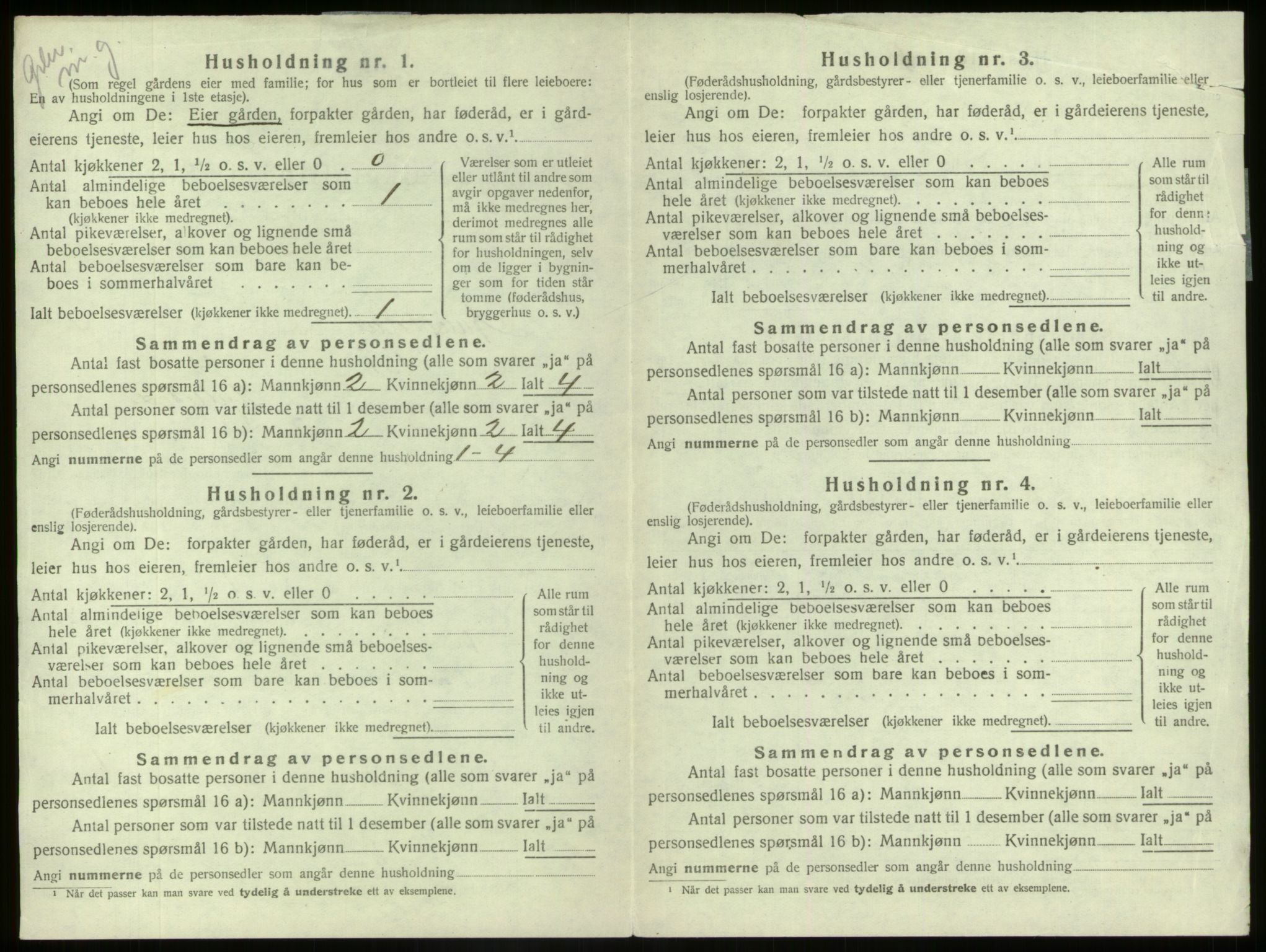 SAB, 1920 census for Naustdal, 1920, p. 391