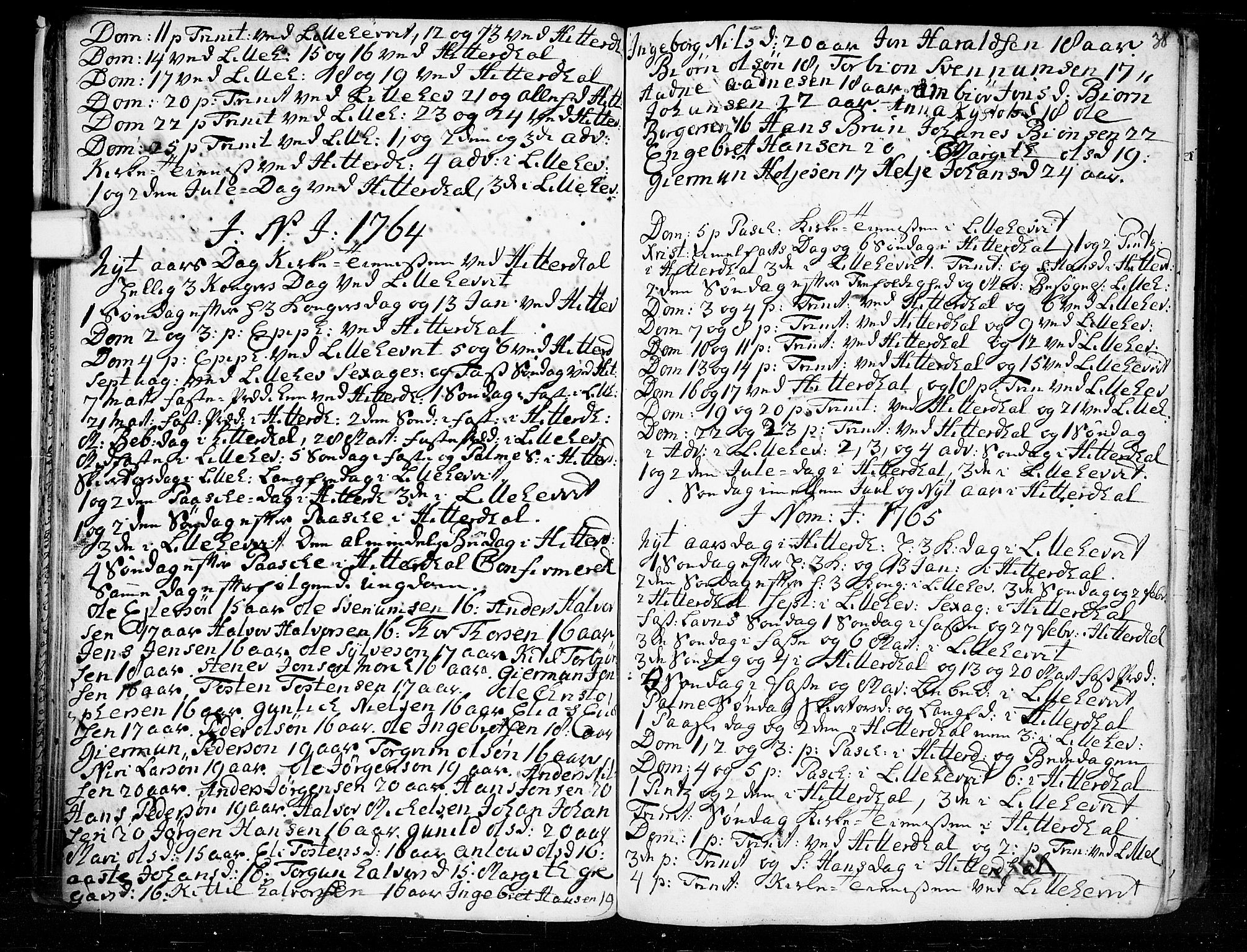 Heddal kirkebøker, AV/SAKO-A-268/F/Fa/L0003: Parish register (official) no. I 3, 1723-1783, p. 38