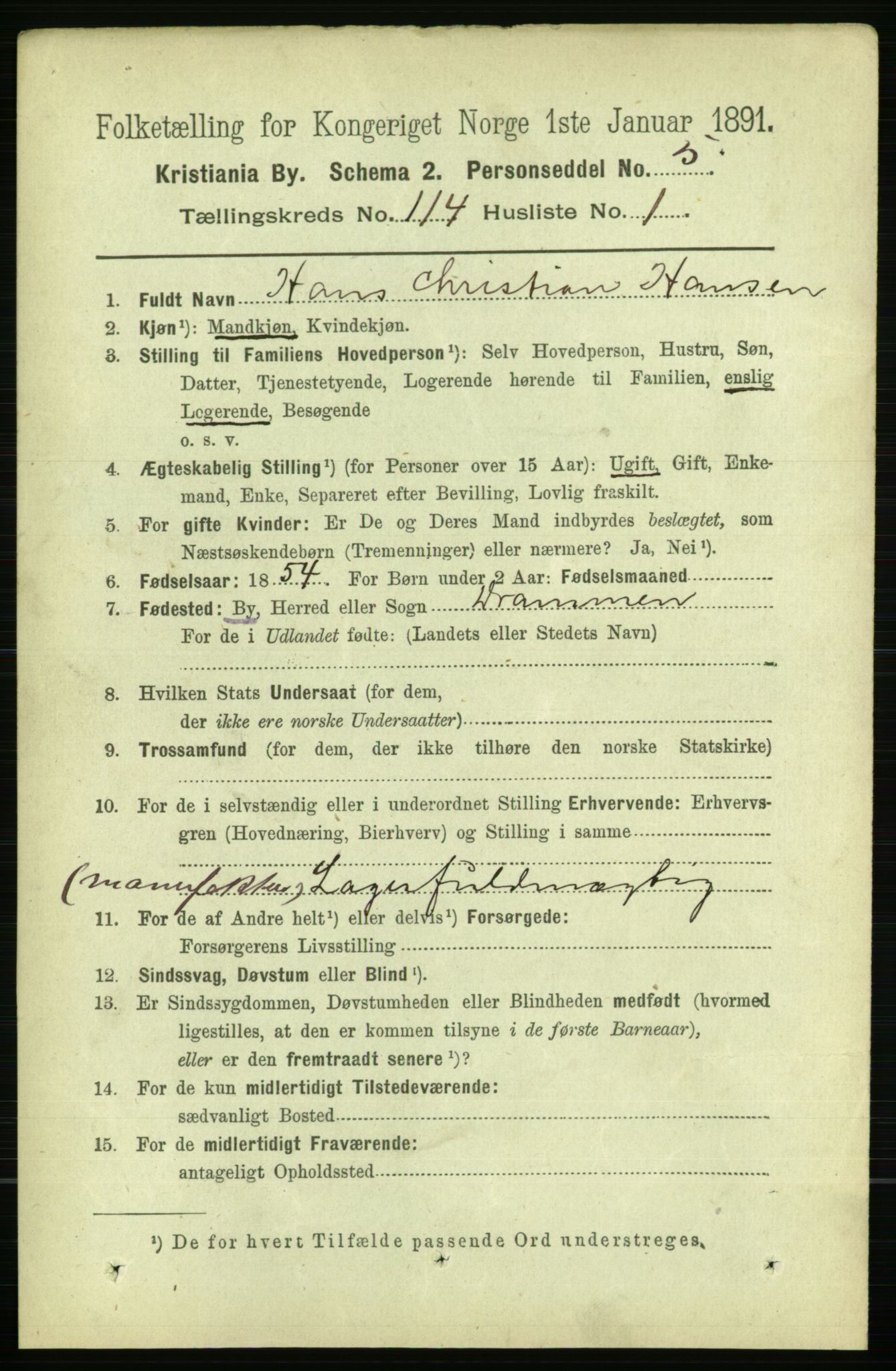 RA, 1891 census for 0301 Kristiania, 1891, p. 60767