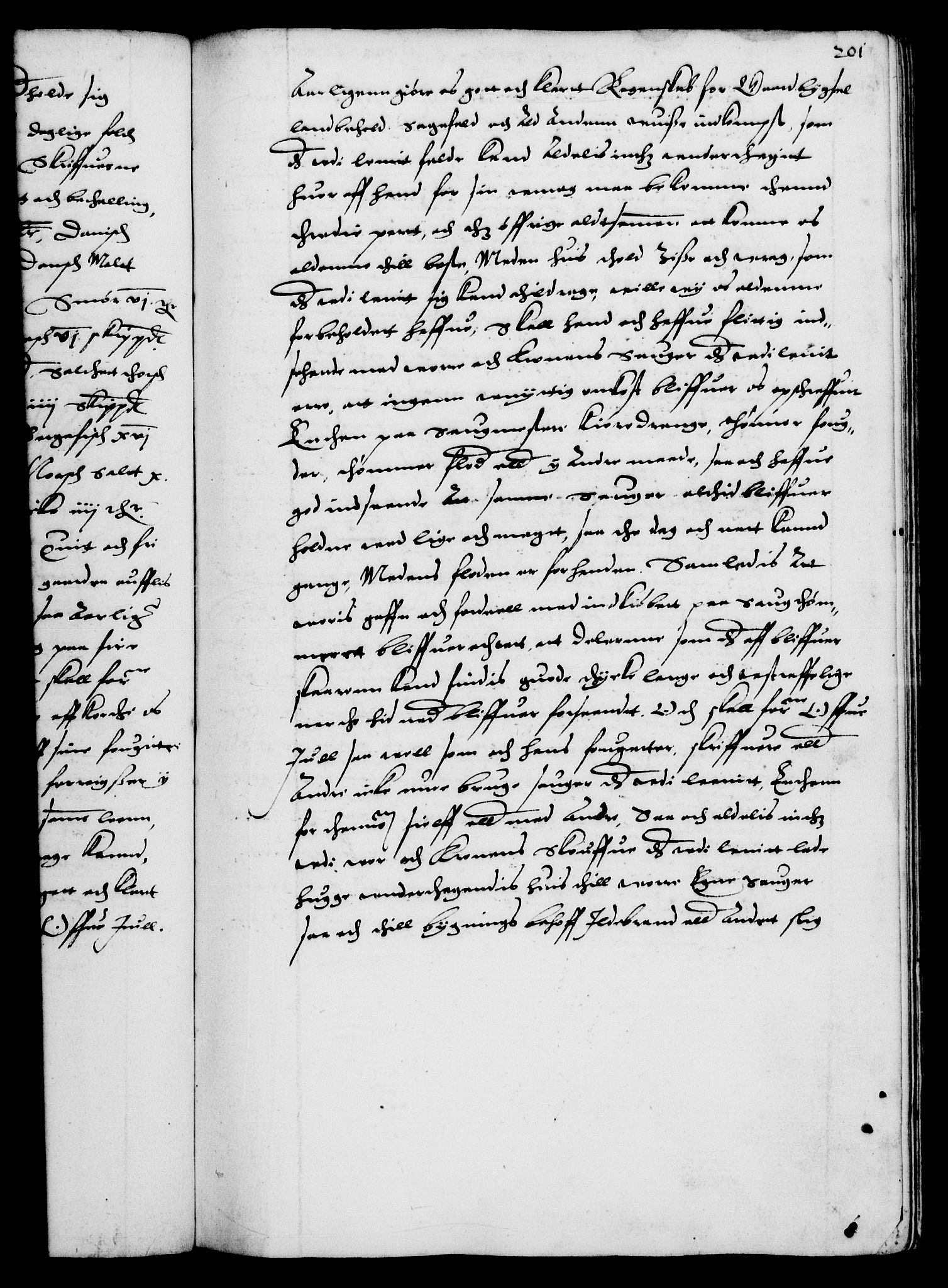 Danske Kanselli 1572-1799, AV/RA-EA-3023/F/Fc/Fca/Fcaa/L0002: Norske registre (mikrofilm), 1588-1596, p. 201a