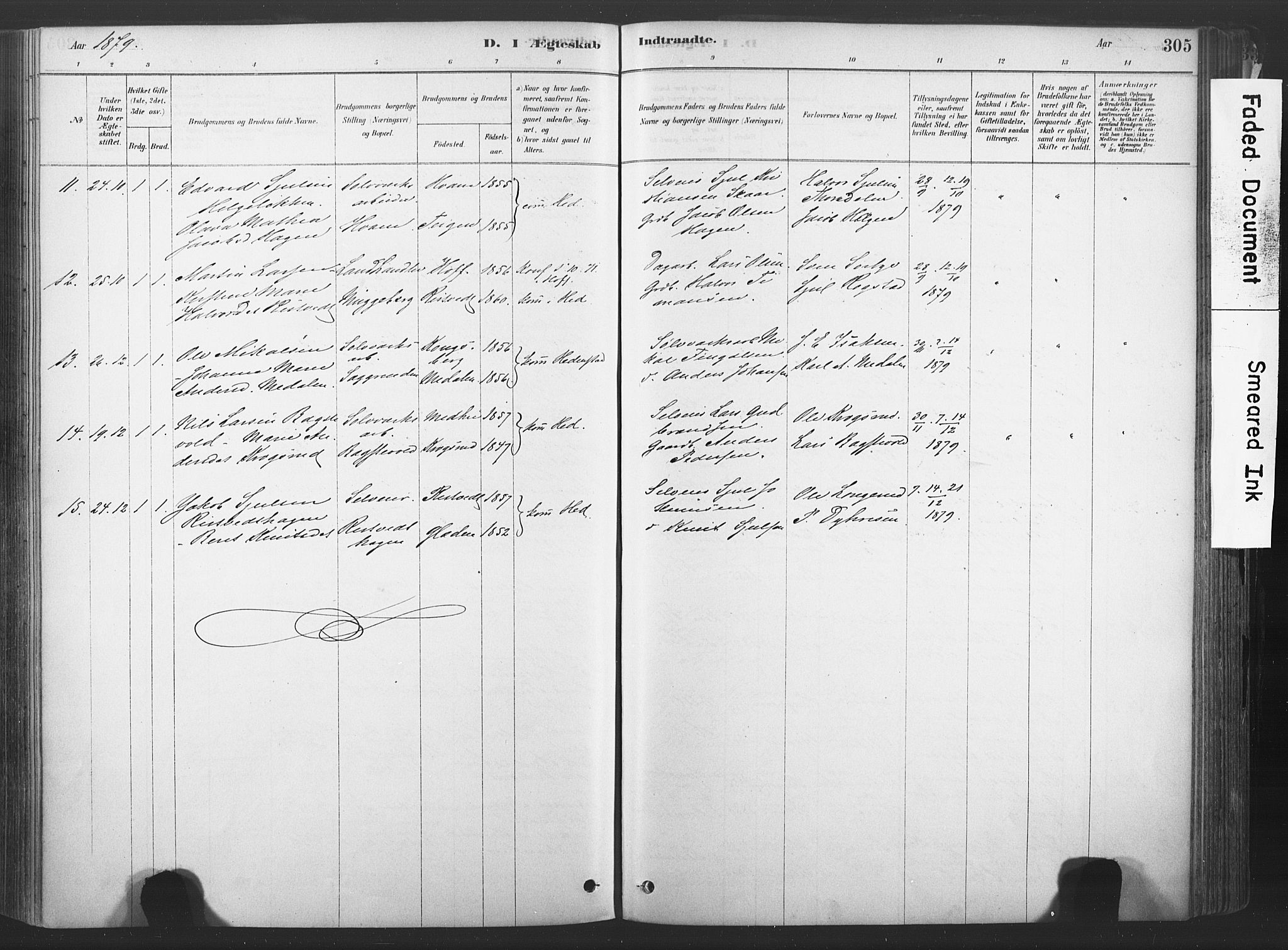 Sandsvær kirkebøker, SAKO/A-244/F/Fd/L0001: Parish register (official) no. IV 1, 1878-1906, p. 305
