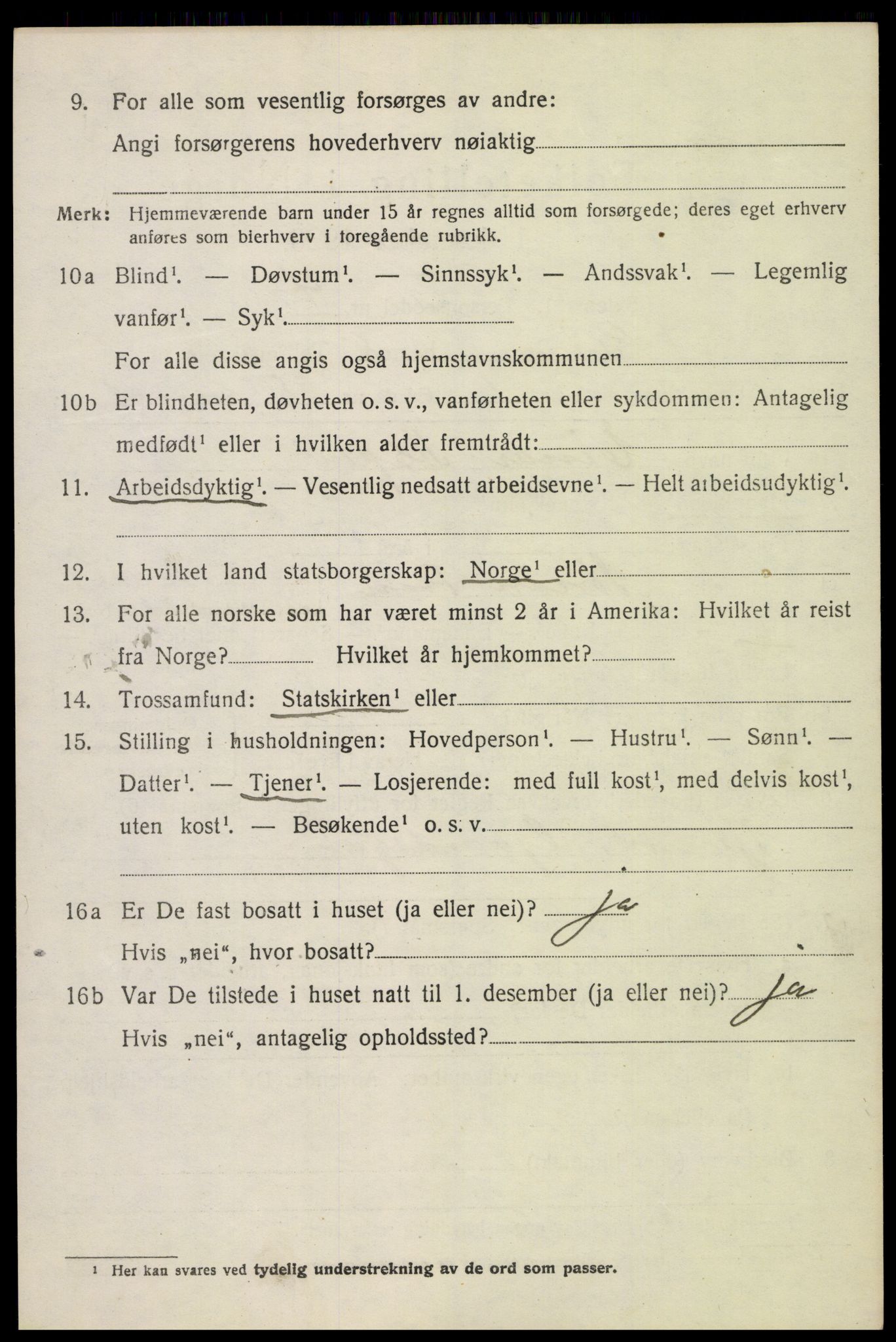 SAH, 1920 census for Biri, 1920, p. 4208