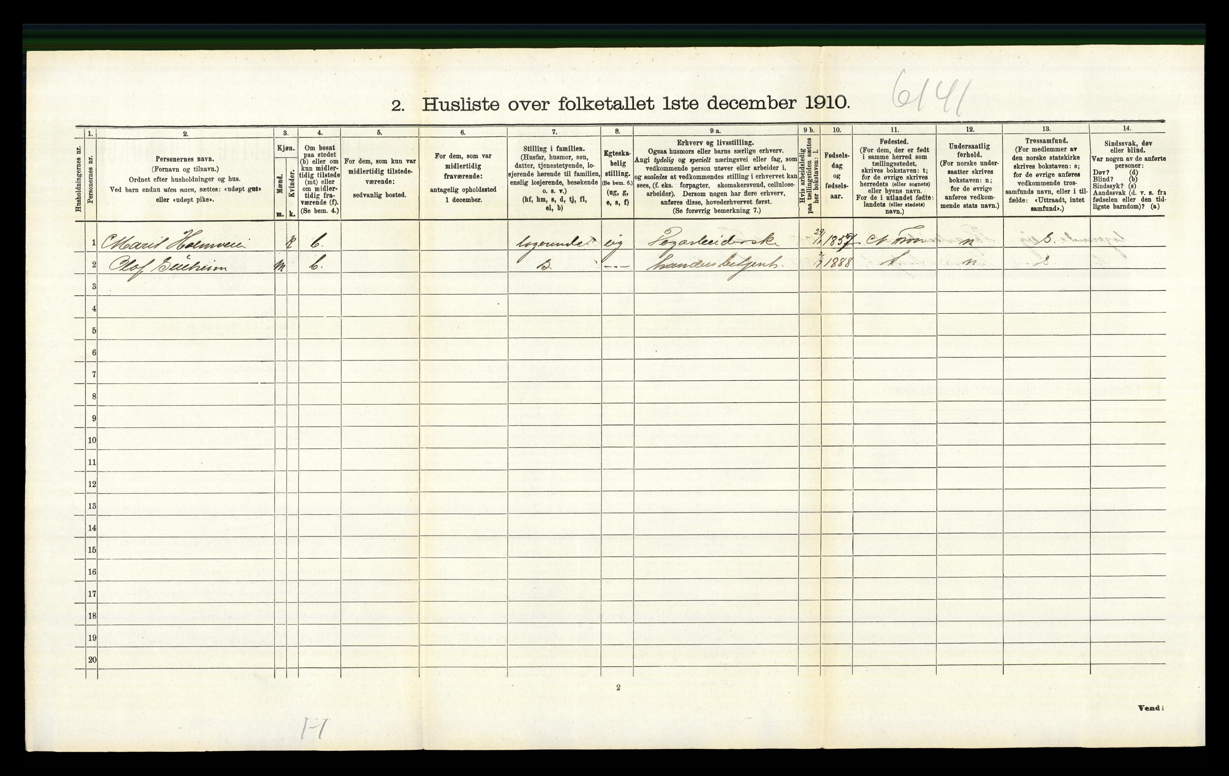 RA, 1910 census for Nord-Fron, 1910, p. 947