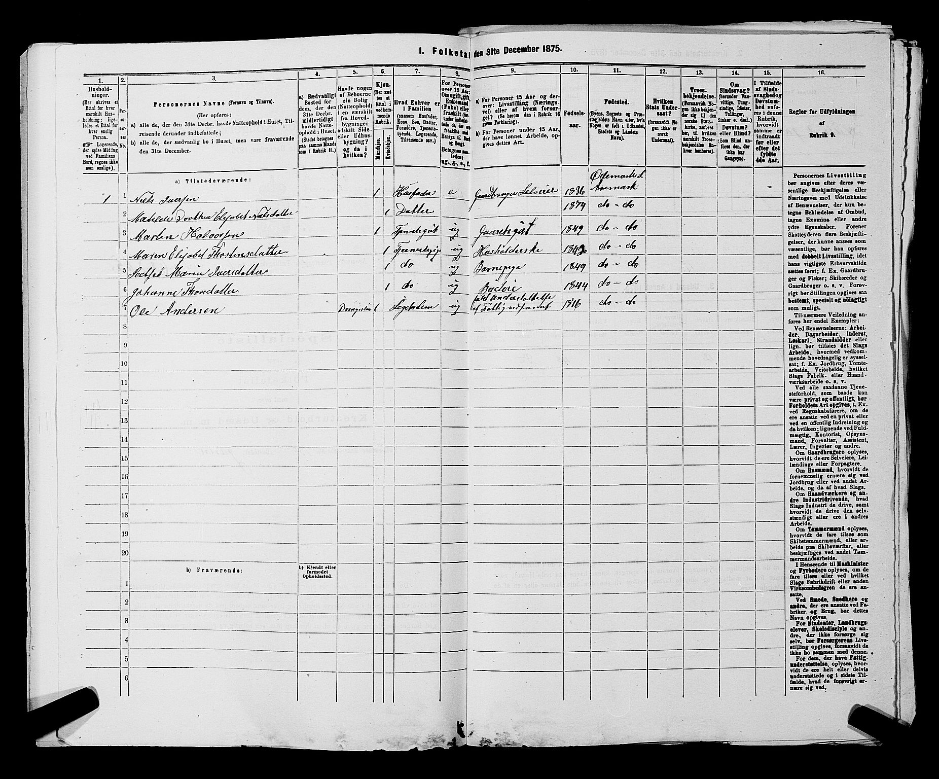 RA, 1875 census for 0118P Aremark, 1875, p. 972