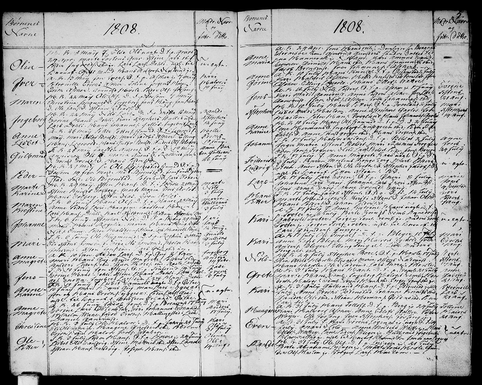 Asker prestekontor Kirkebøker, AV/SAO-A-10256a/F/Fa/L0005: Parish register (official) no. I 5, 1807-1813, p. 5