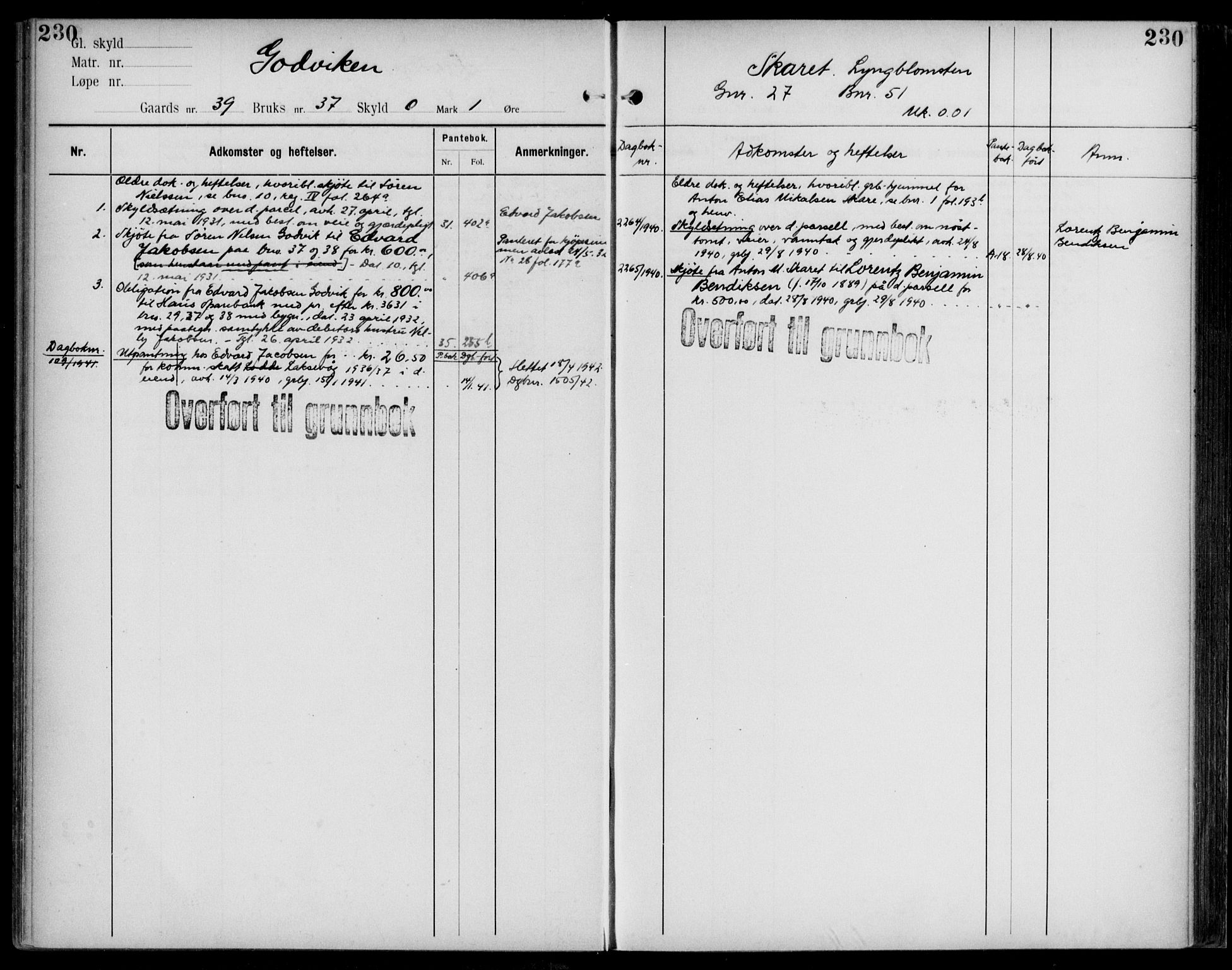 Midhordland sorenskriveri, AV/SAB-A-3001/1/G/Ga/Gab/L0109: Mortgage register no. II.A.b.109, p. 230