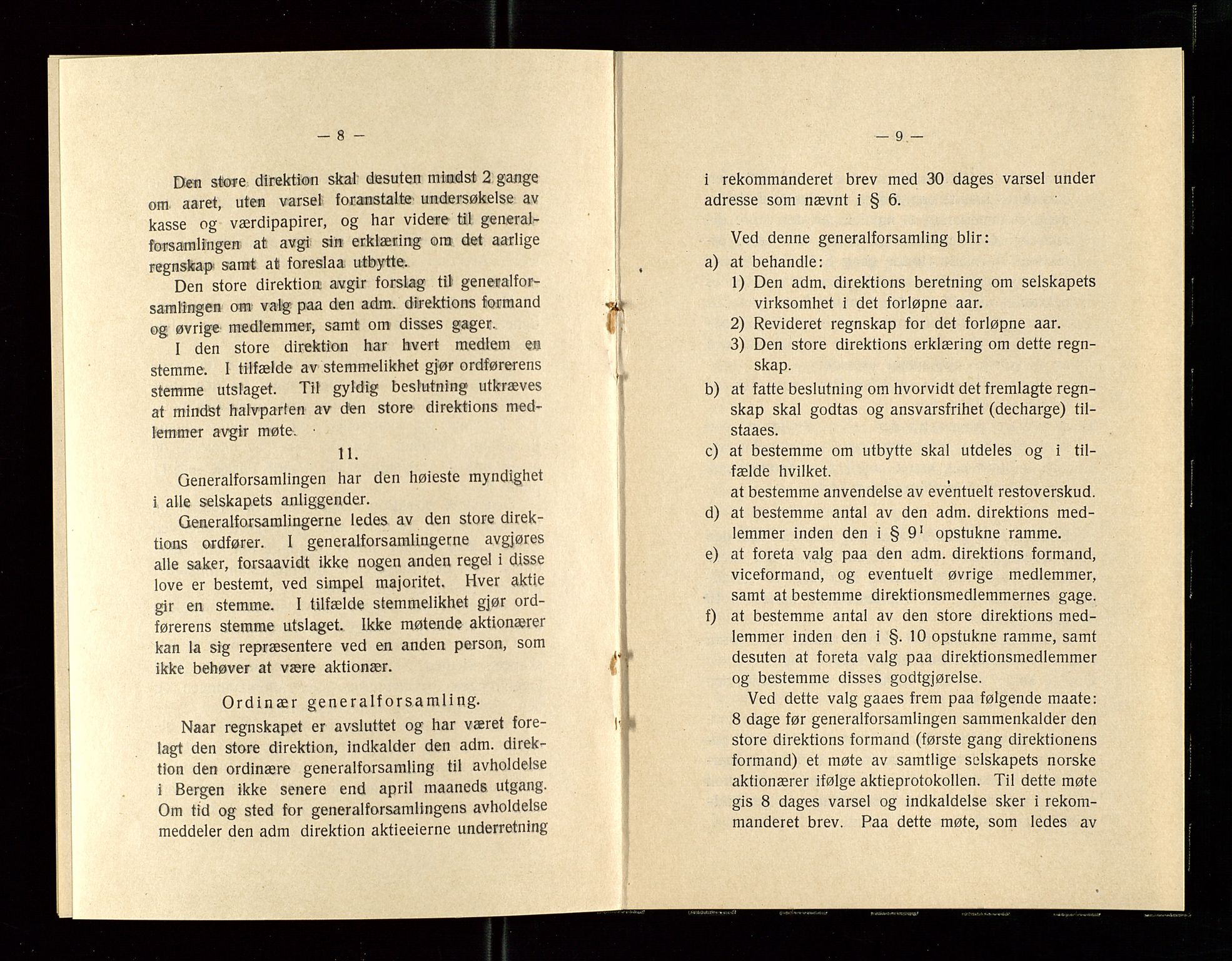 PA 1533 - A/S Vestlandske Petroleumscompani, SAST/A-101953/A/Aa/L0001/0005: Generalforsamlinger og styreprotokoller / Ordinær generalforsamling i Vestlandske Petroleums co. 20.03.1934. Ordinære generalforsamlinger i Vestlandske Petroleums co., Norsk Amerikansk Mineralolje co. (Namco), Norsk Amerikansk Petroleums co. (Napco) 1938, 1934-1938, p. 49