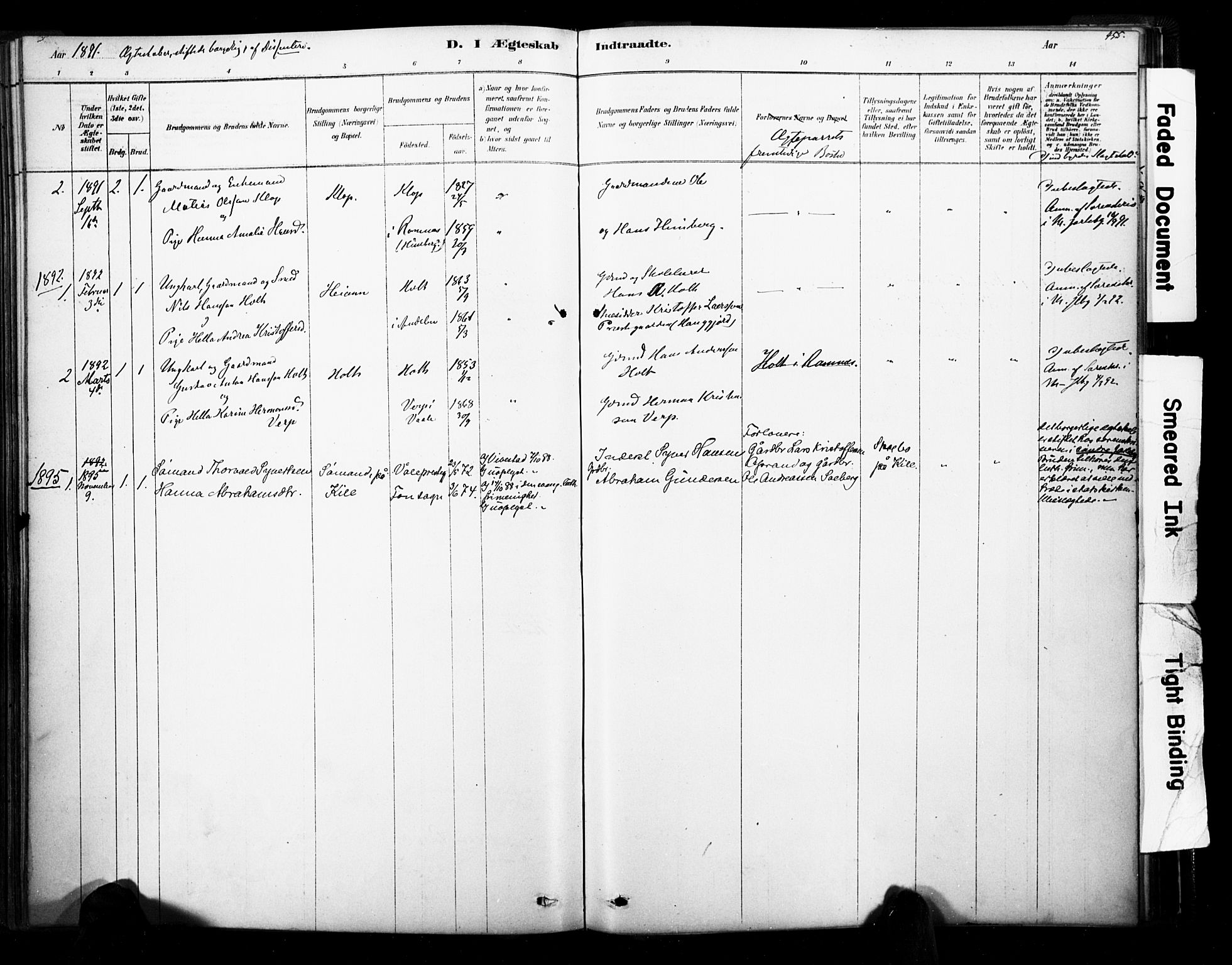 Ramnes kirkebøker, AV/SAKO-A-314/F/Fa/L0007: Parish register (official) no. I 7, 1878-1895, p. 454-455