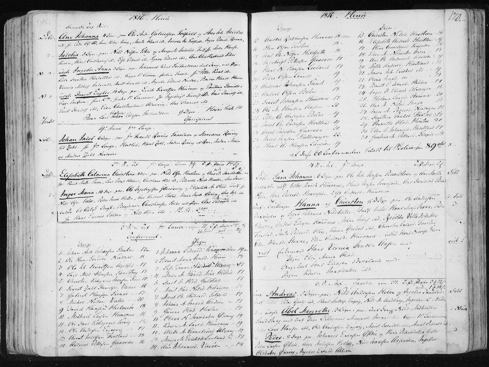 Ministerialprotokoller, klokkerbøker og fødselsregistre - Nordland, SAT/A-1459/830/L0444: Parish register (official) no. 830A08, 1801-1819, p. 170