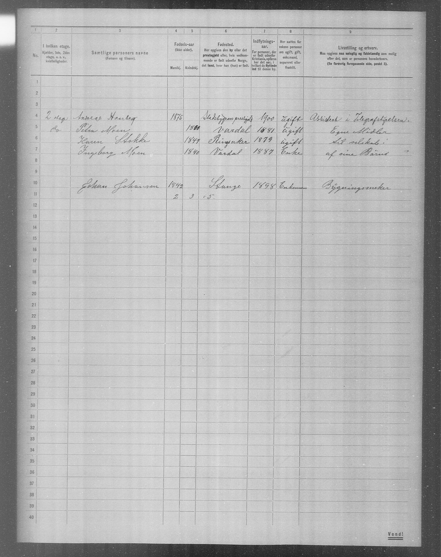 OBA, Municipal Census 1904 for Kristiania, 1904, p. 11402