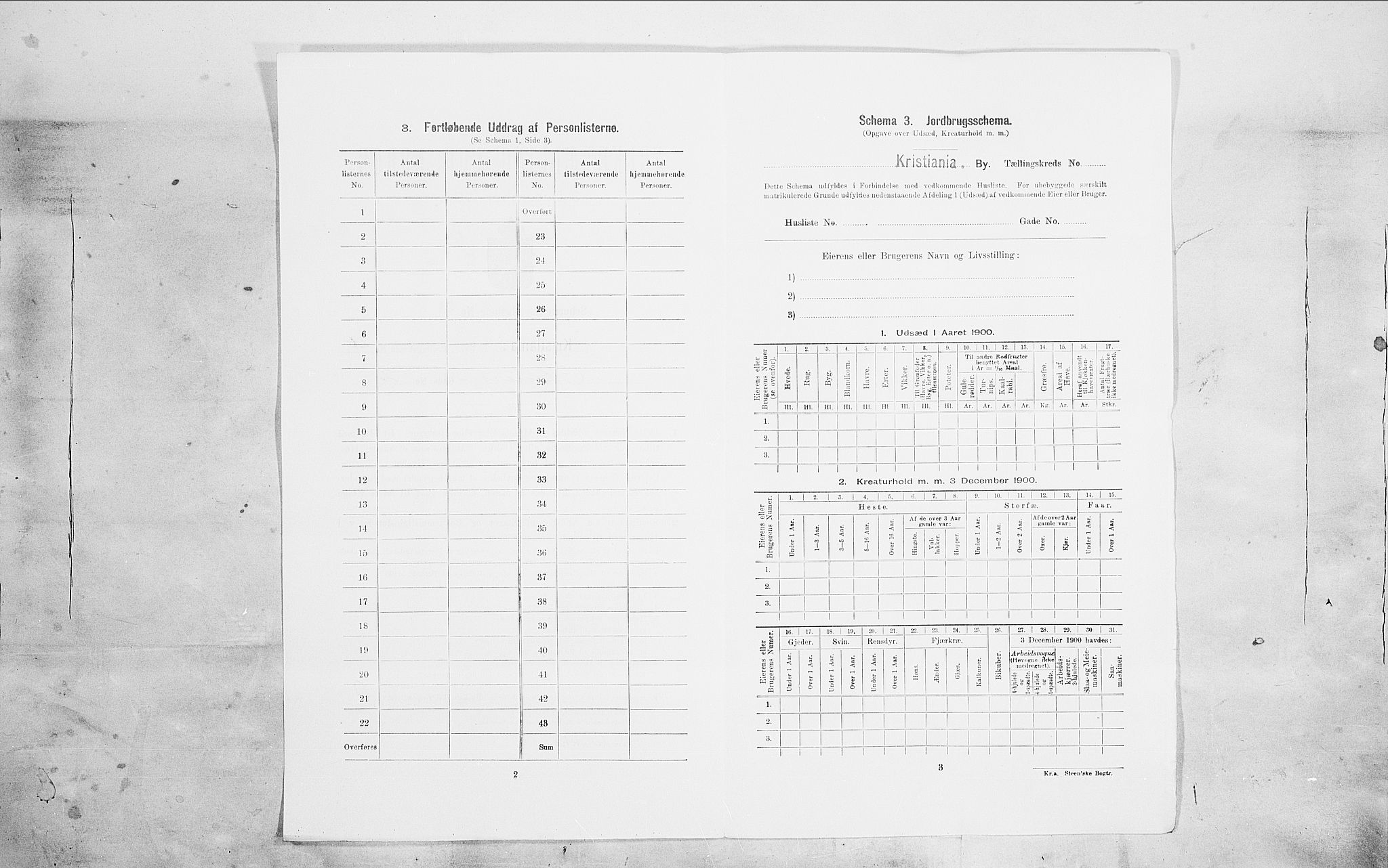 SAO, 1900 census for Kristiania, 1900, p. 91025