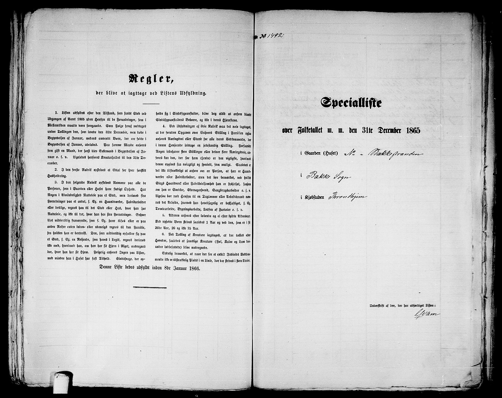 RA, 1865 census for Trondheim, 1865, p. 3085