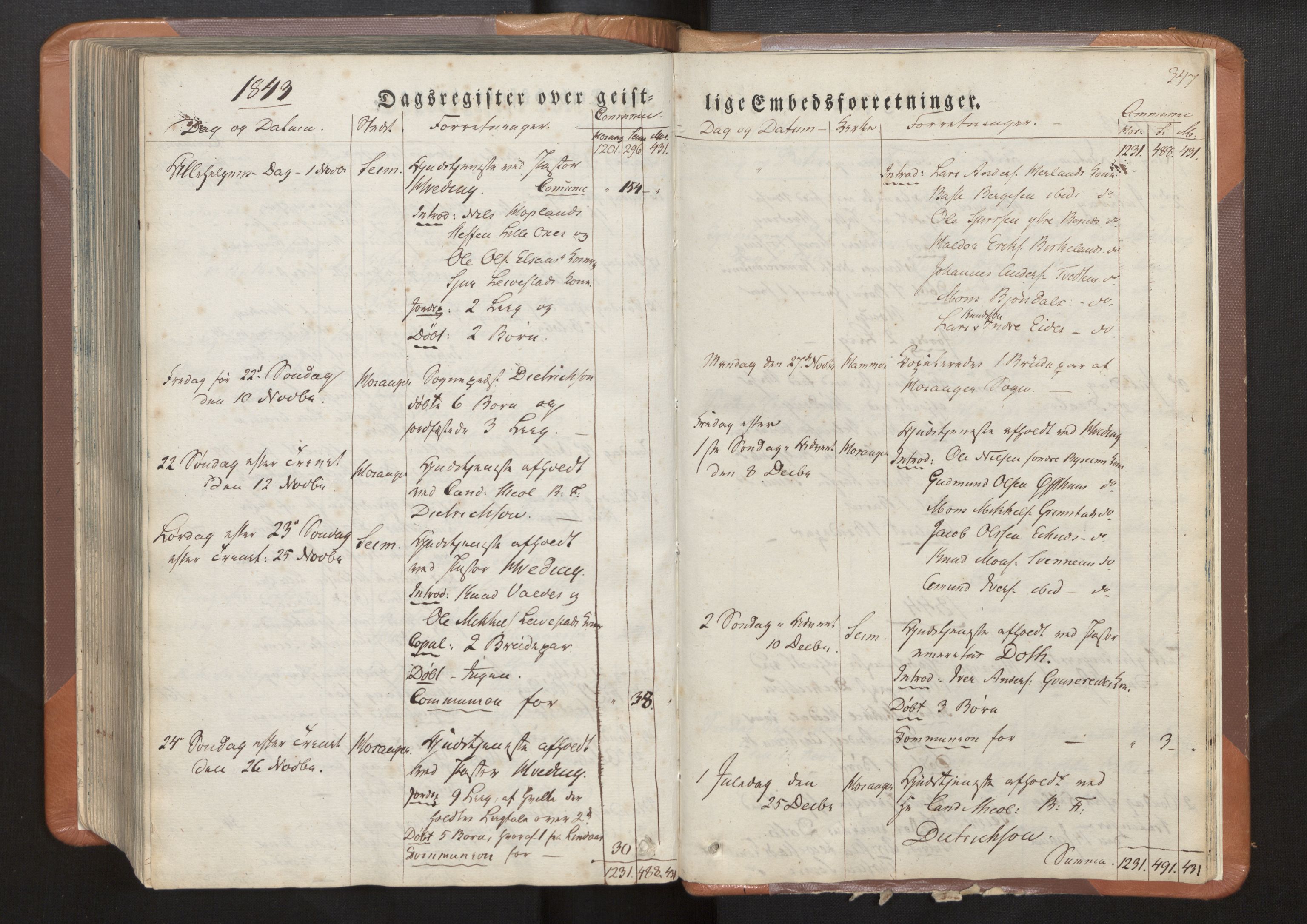 Hosanger sokneprestembete, AV/SAB-A-75801/H/Haa: Parish register (official) no. A 7, 1835-1848, p. 347