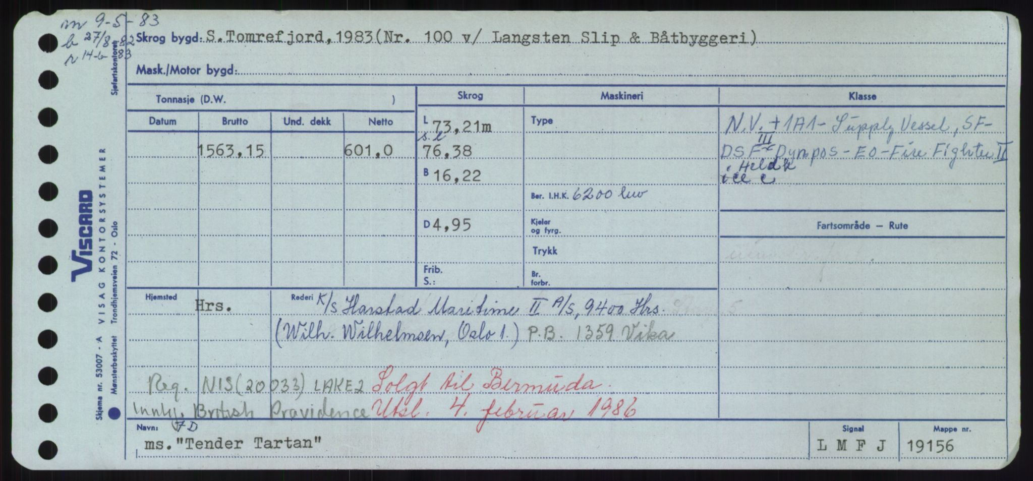 Sjøfartsdirektoratet med forløpere, Skipsmålingen, RA/S-1627/H/Hd/L0038: Fartøy, T-Th, p. 407