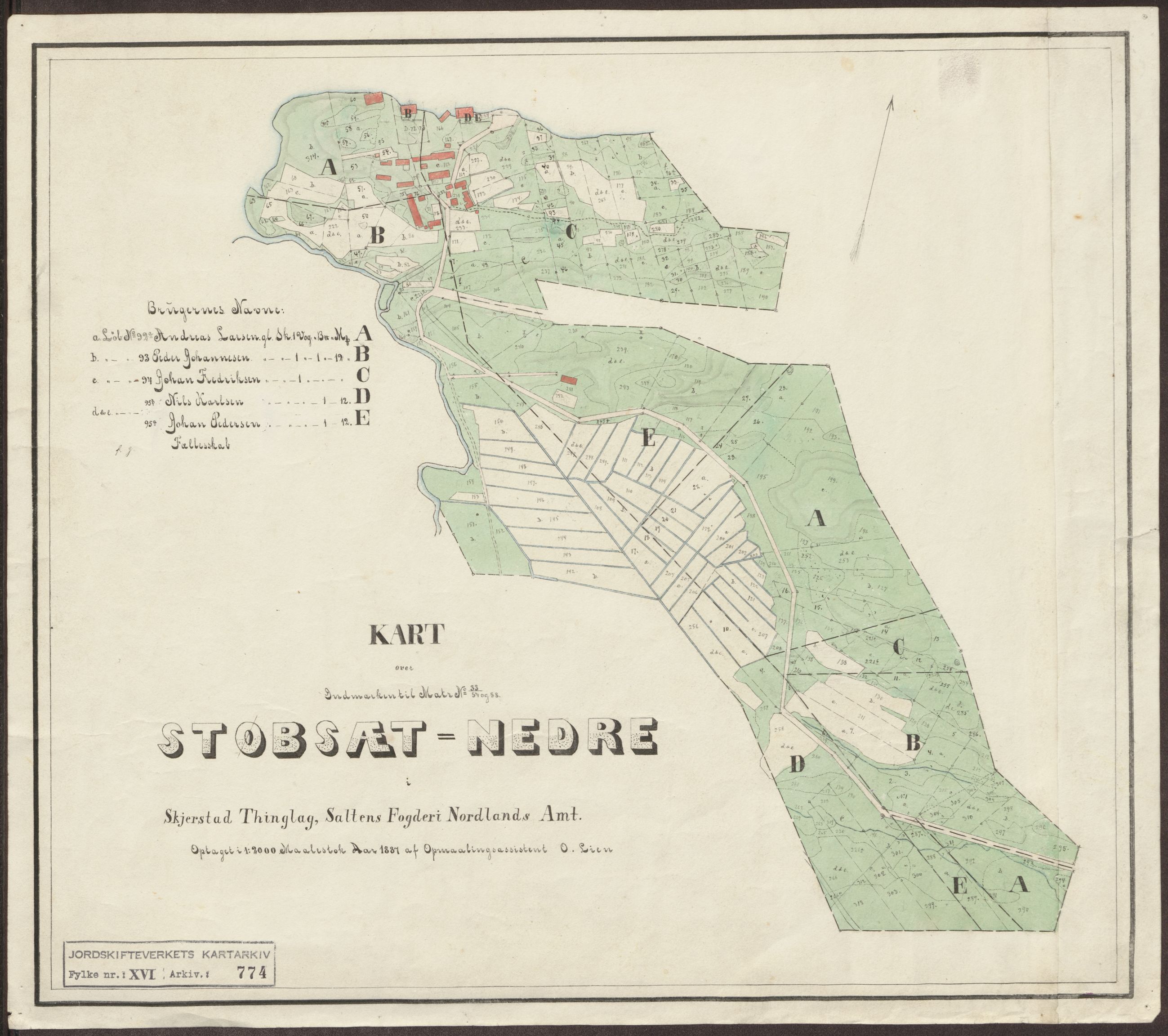 Jordskifteverkets kartarkiv, AV/RA-S-3929/T, 1859-1988, p. 906