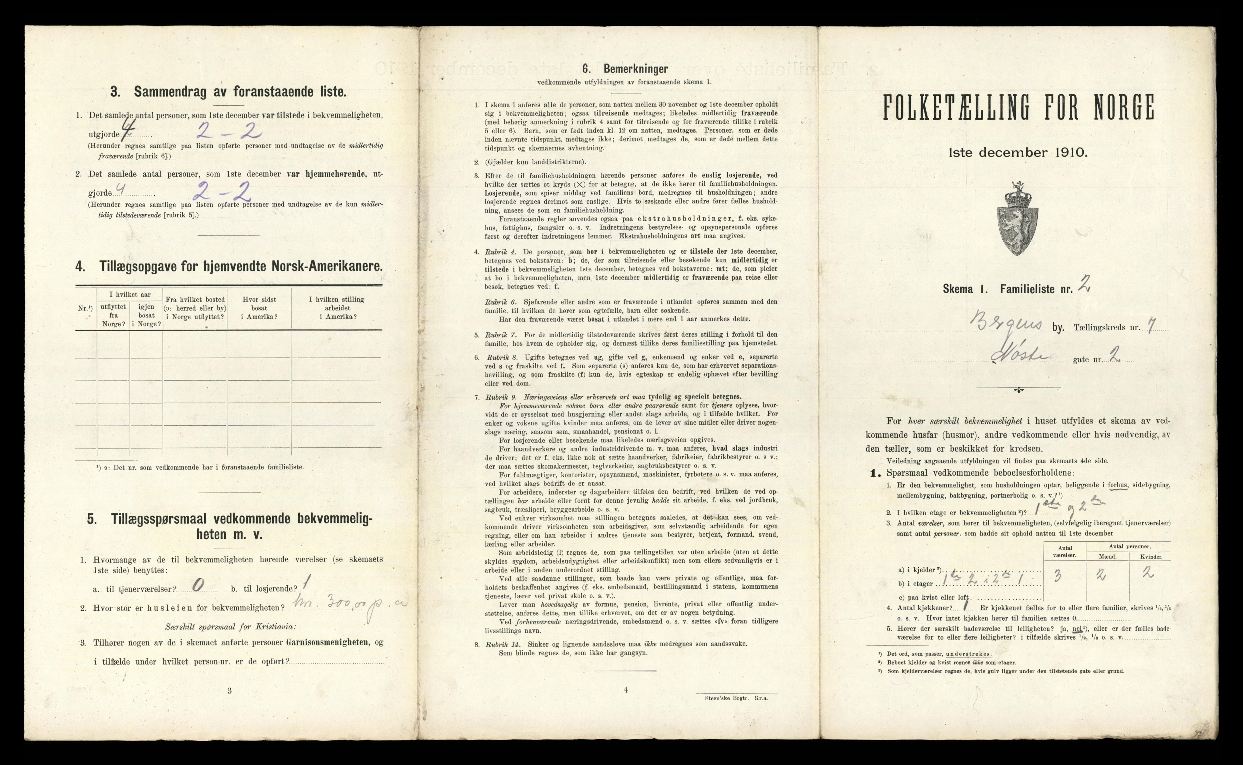 RA, 1910 census for Bergen, 1910, p. 2271