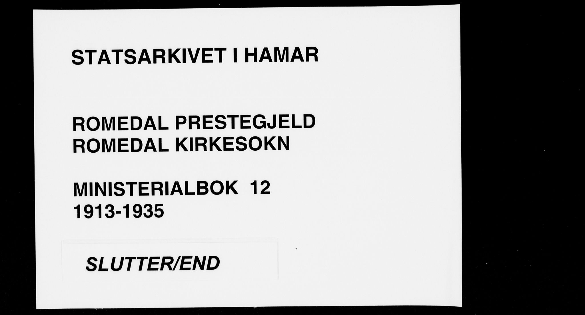 Romedal prestekontor, AV/SAH-PREST-004/K/L0012: Parish register (official) no. 12, 1913-1935