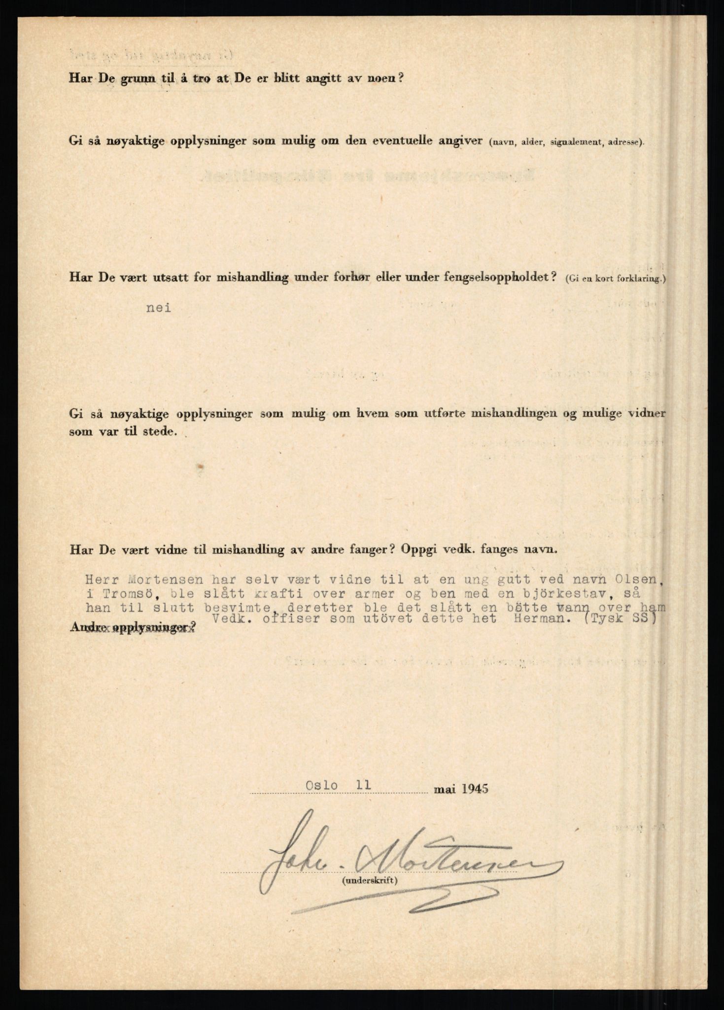 Rikspolitisjefen, AV/RA-S-1560/L/L0012: Mogensen, Øivind - Noraas, Lars, 1940-1945, p. 106