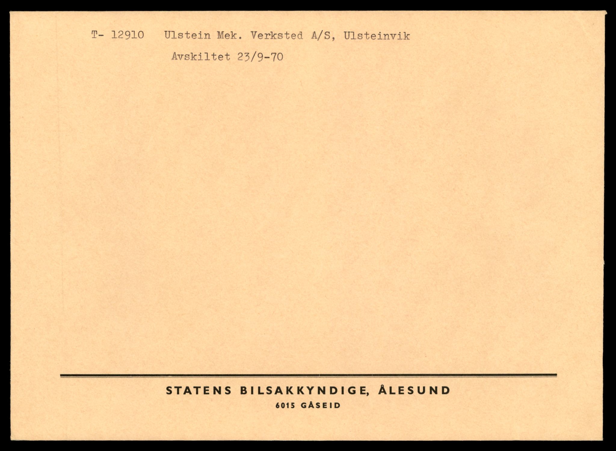 Møre og Romsdal vegkontor - Ålesund trafikkstasjon, SAT/A-4099/F/Fe/L0036: Registreringskort for kjøretøy T 12831 - T 13030, 1927-1998, p. 1367