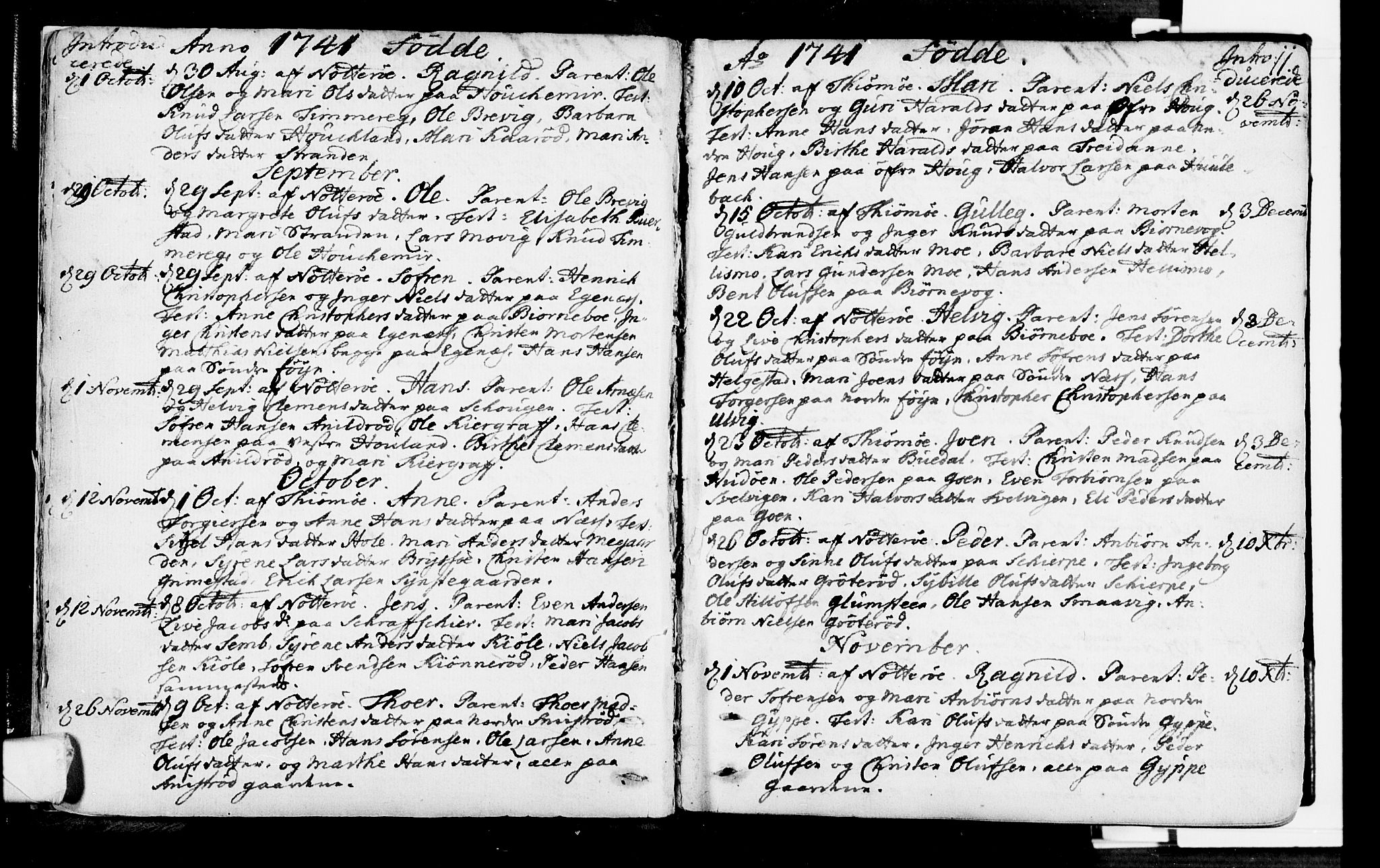 Nøtterøy kirkebøker, SAKO/A-354/F/Fa/L0002: Parish register (official) no. I 2, 1738-1790, p. 11