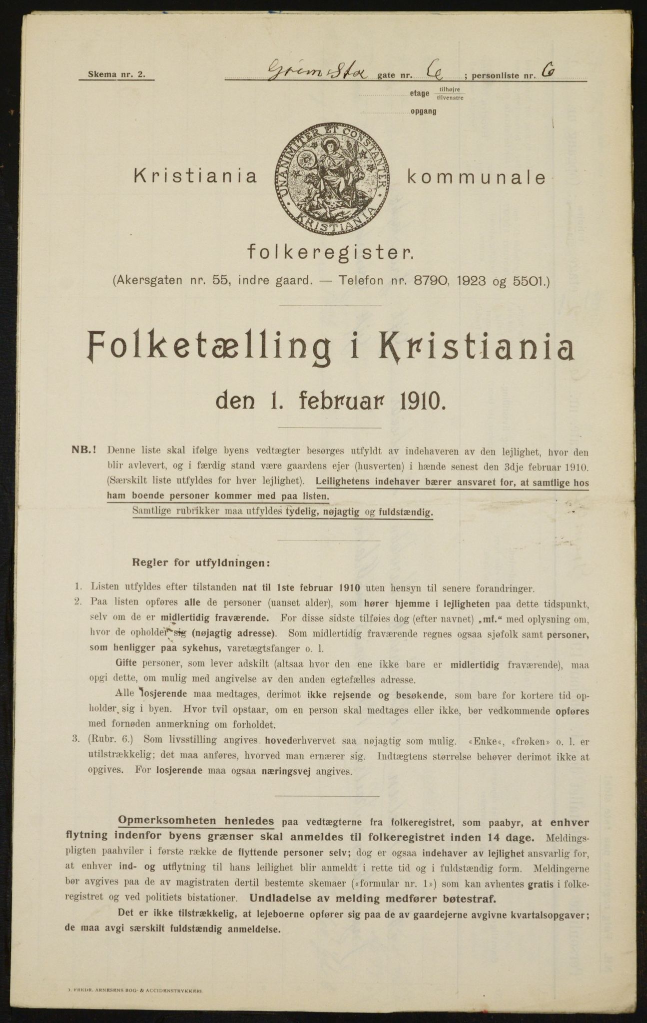 OBA, Municipal Census 1910 for Kristiania, 1910, p. 28460