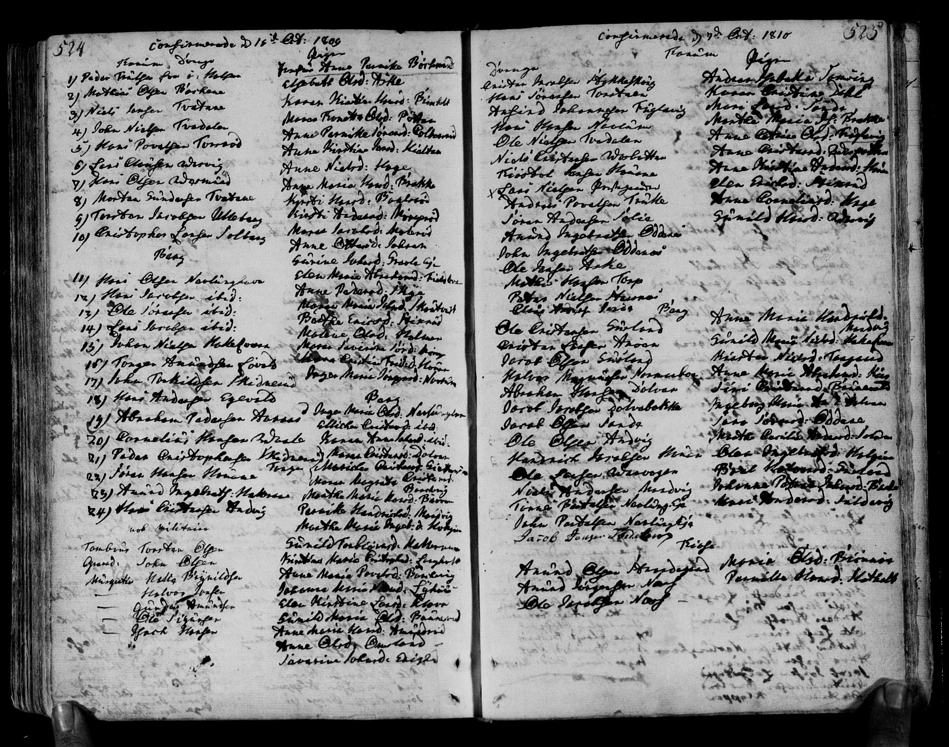 Brunlanes kirkebøker, SAKO/A-342/F/Fa/L0002: Parish register (official) no. I 2, 1802-1834, p. 524-525