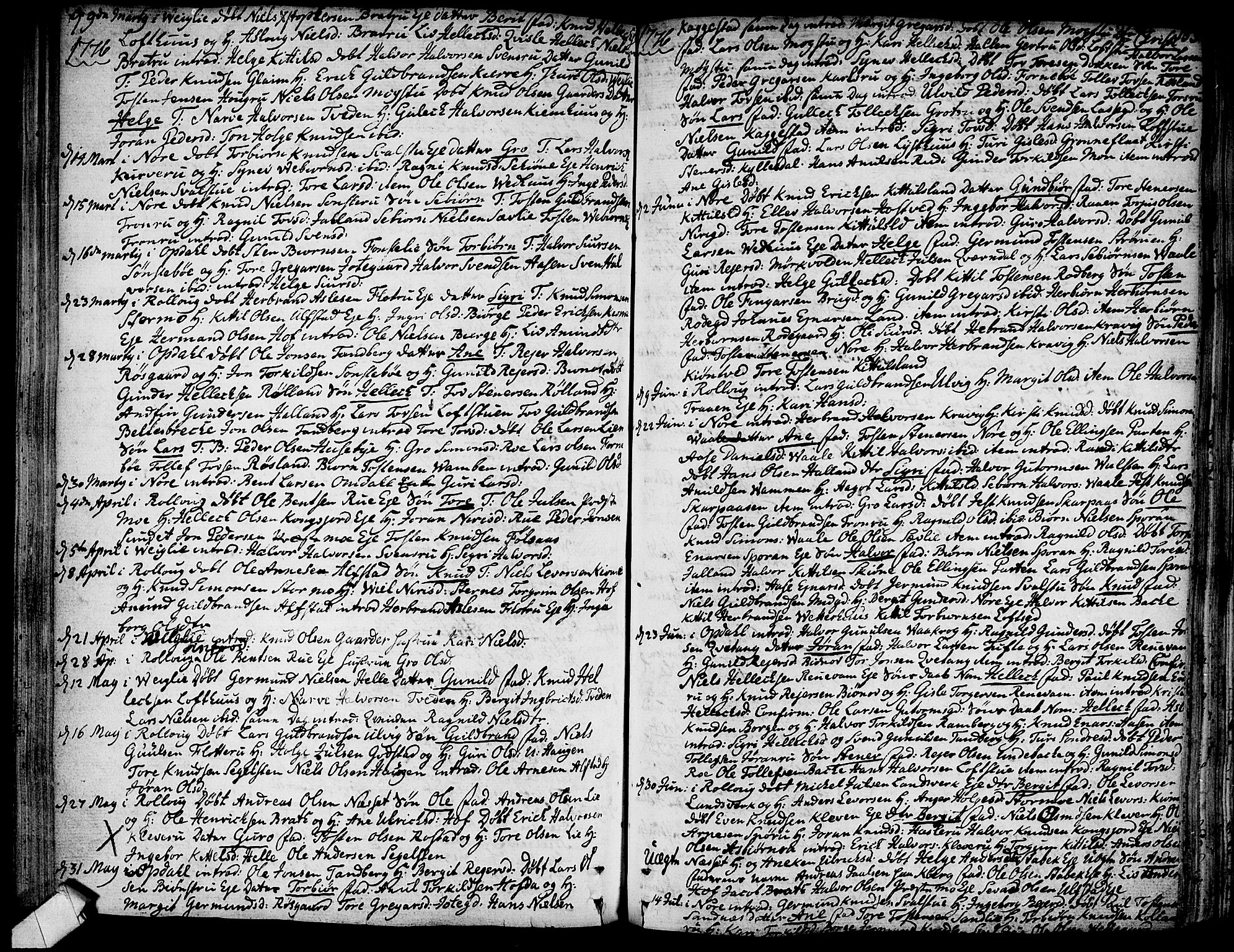 Rollag kirkebøker, SAKO/A-240/F/Fa/L0003: Parish register (official) no. I 3, 1743-1778, p. 153