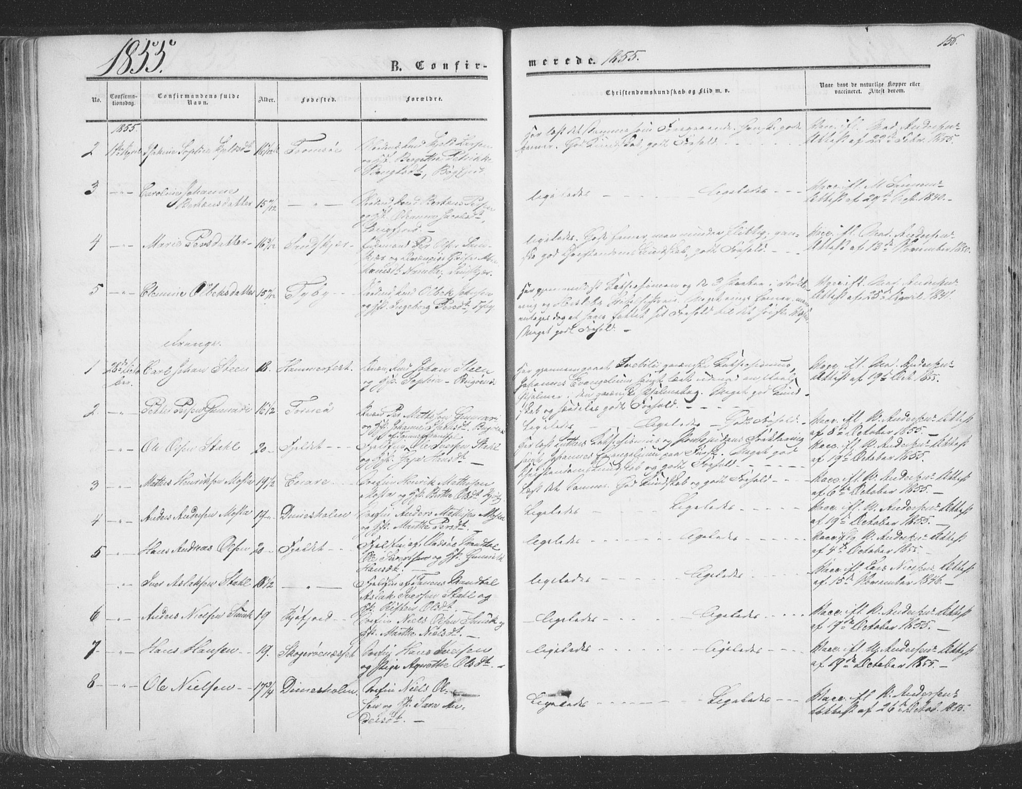 Vadsø sokneprestkontor, SATØ/S-1325/H/Ha/L0004kirke: Parish register (official) no. 4, 1854-1880, p. 156