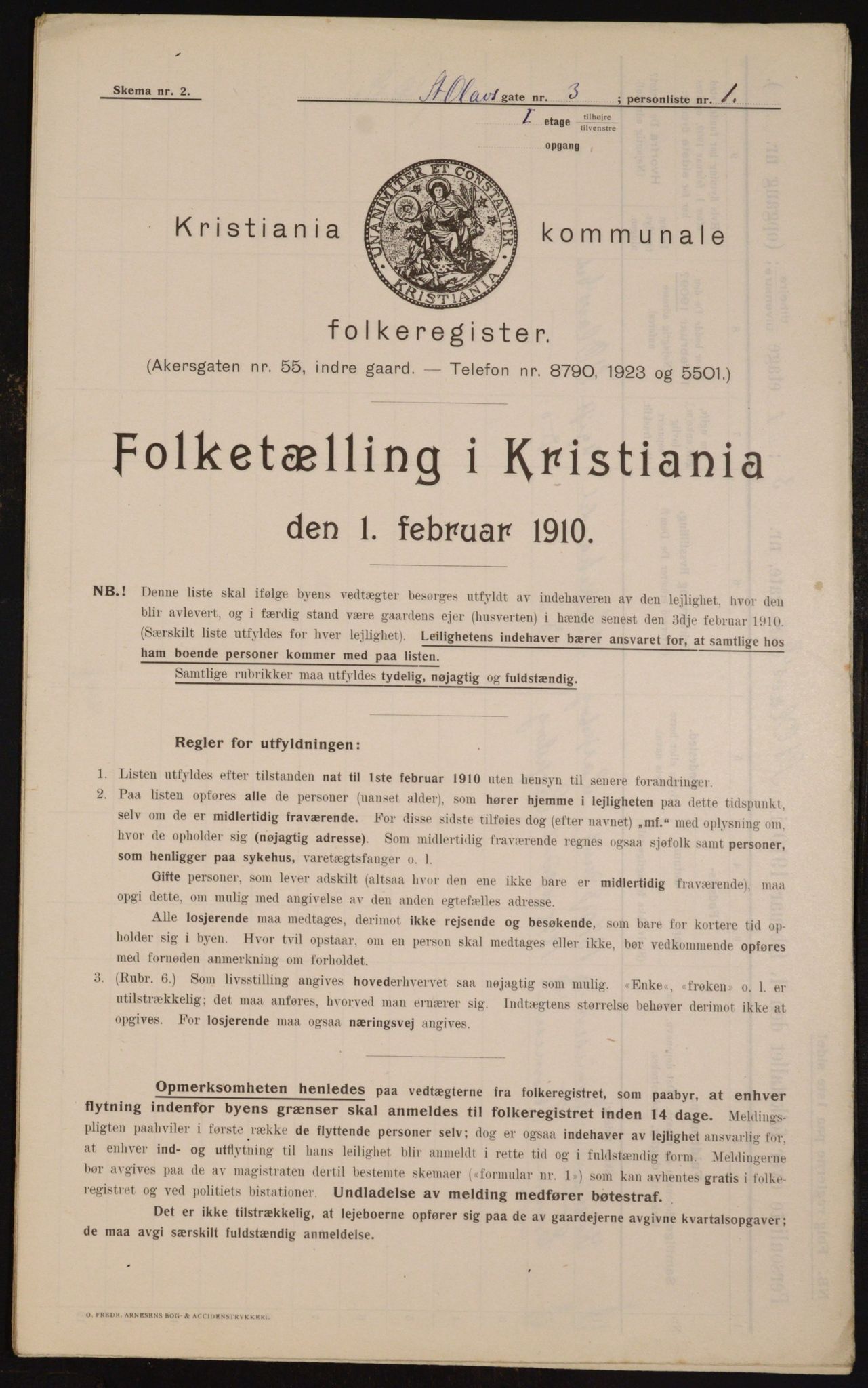 OBA, Municipal Census 1910 for Kristiania, 1910, p. 84089