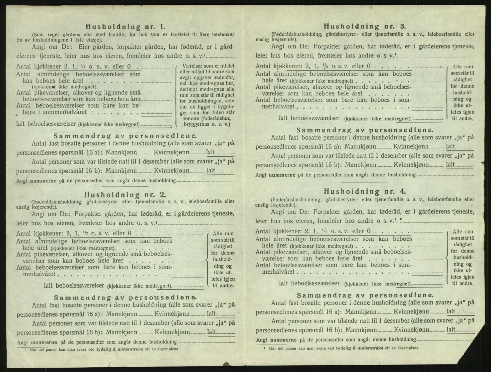 SAH, 1920 census for Vestre Toten, 1920, p. 1851