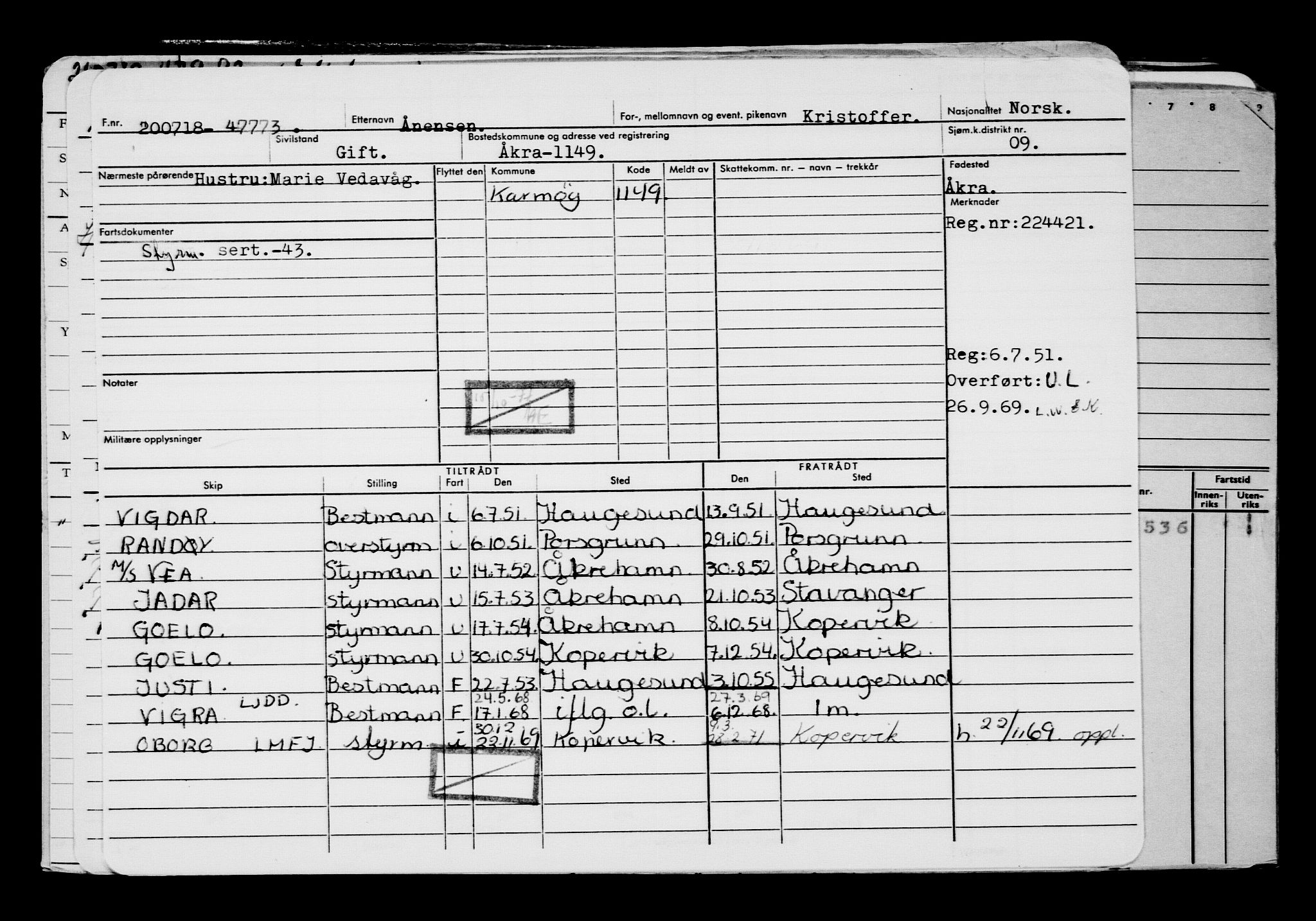 Direktoratet for sjømenn, AV/RA-S-3545/G/Gb/L0160: Hovedkort, 1918, p. 422