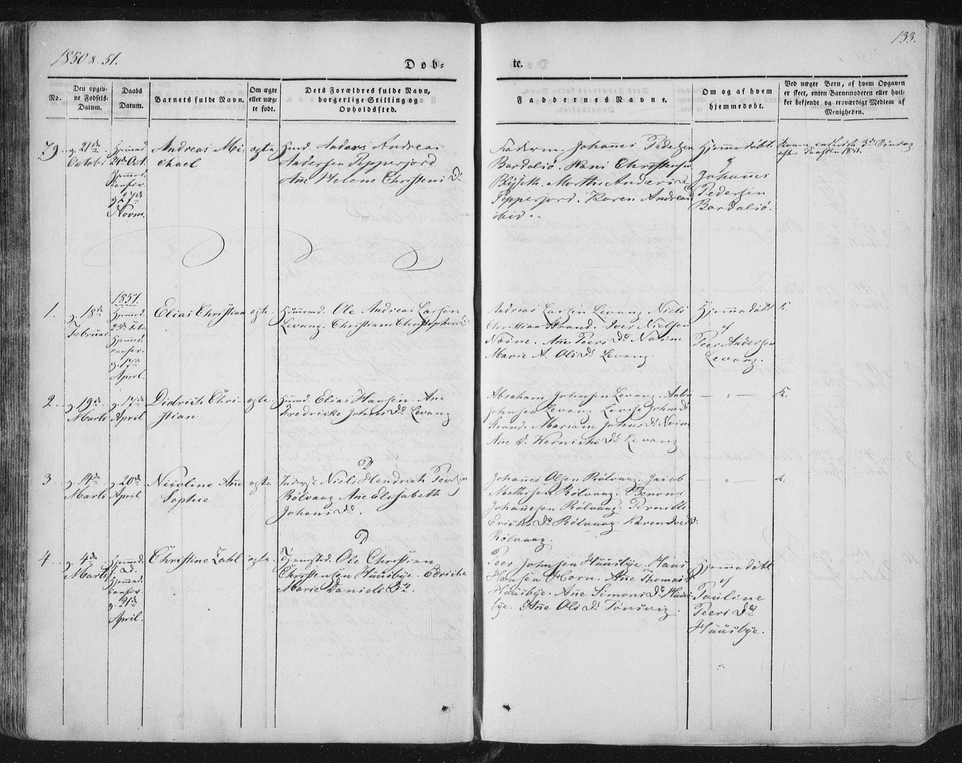 Ministerialprotokoller, klokkerbøker og fødselsregistre - Nordland, SAT/A-1459/838/L0549: Parish register (official) no. 838A07, 1840-1854, p. 133