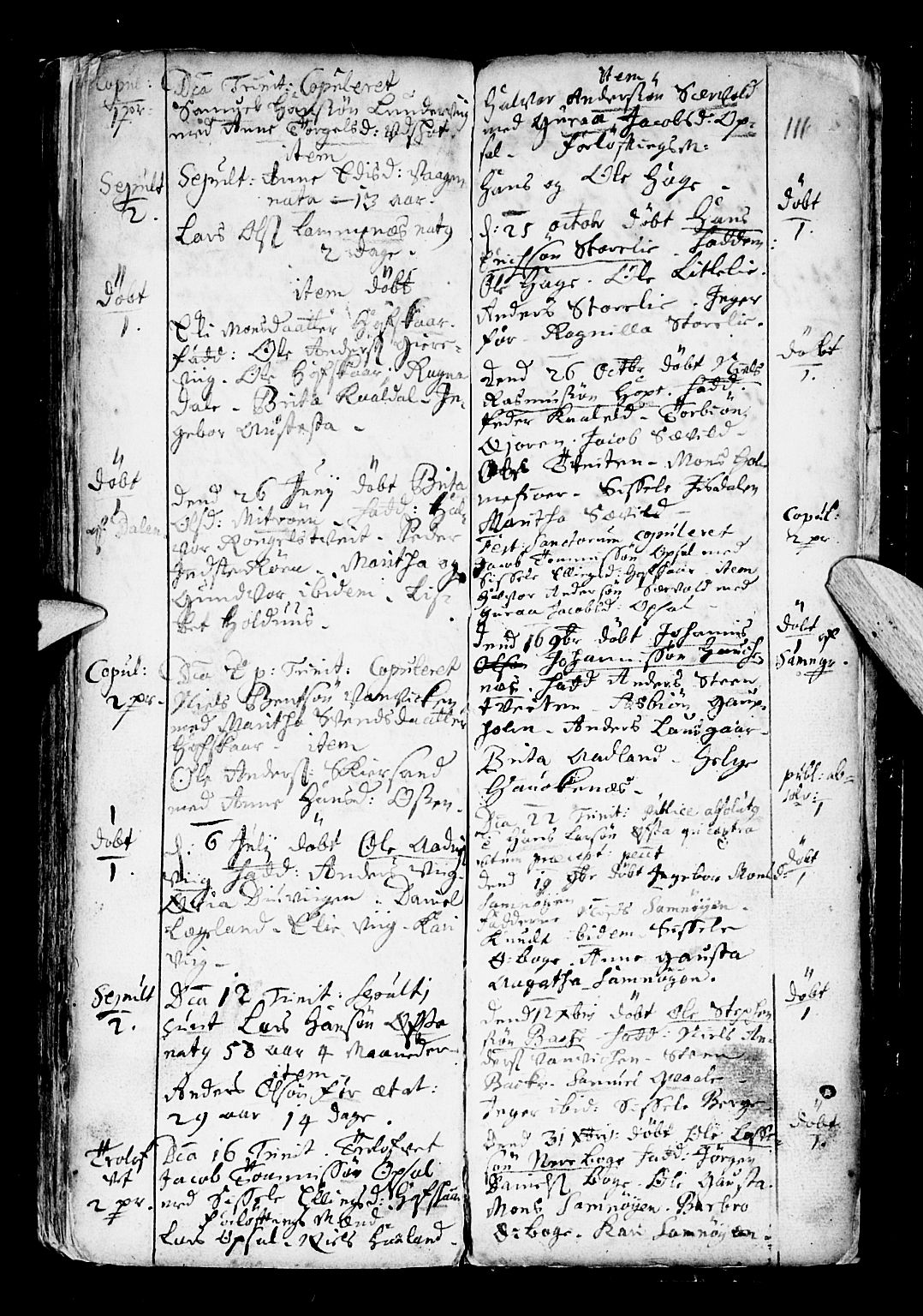 Os sokneprestembete, SAB/A-99929: Parish register (official) no. A 6, 1669-1719, p. 111