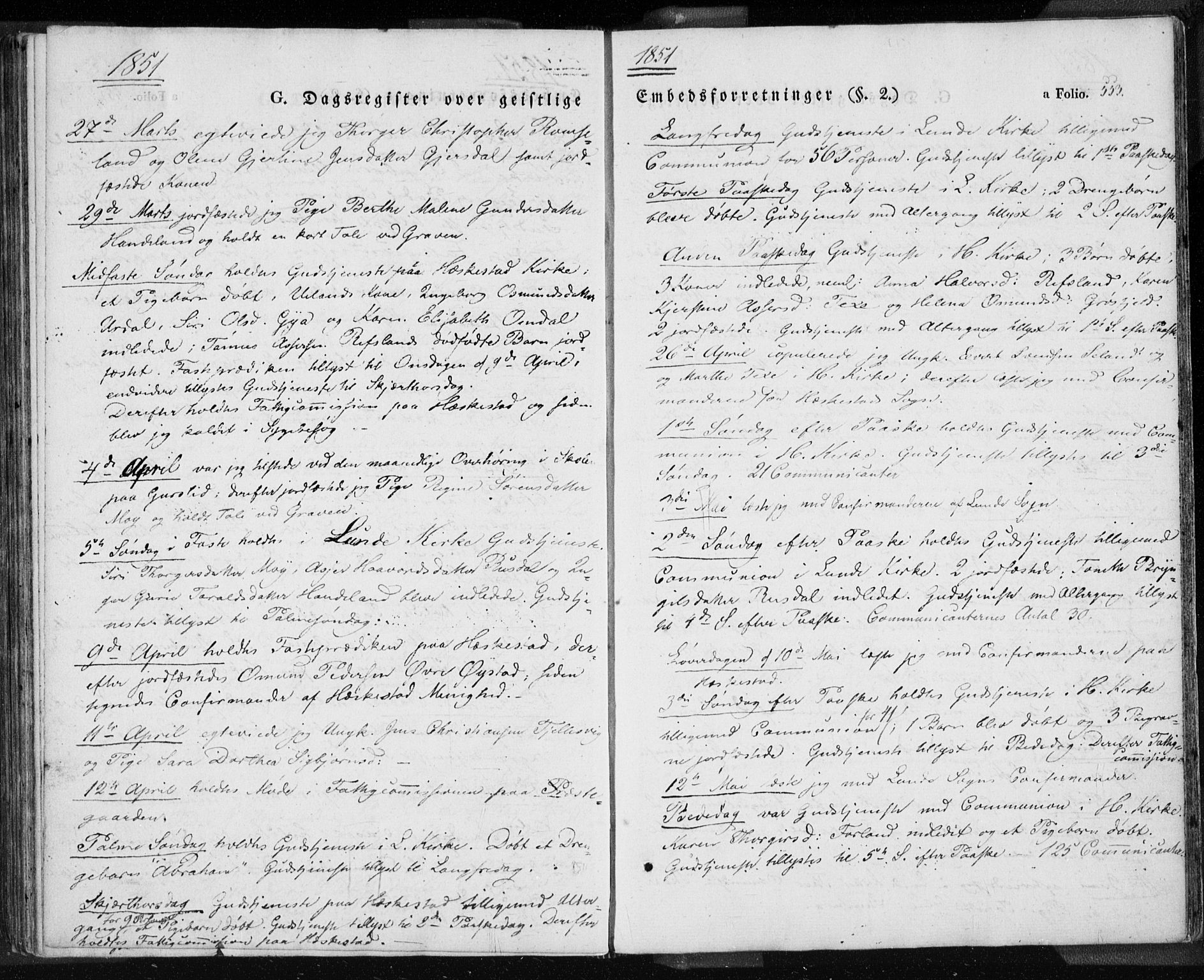Lund sokneprestkontor, AV/SAST-A-101809/S06/L0008: Parish register (official) no. A 7.2, 1833-1854, p. 553