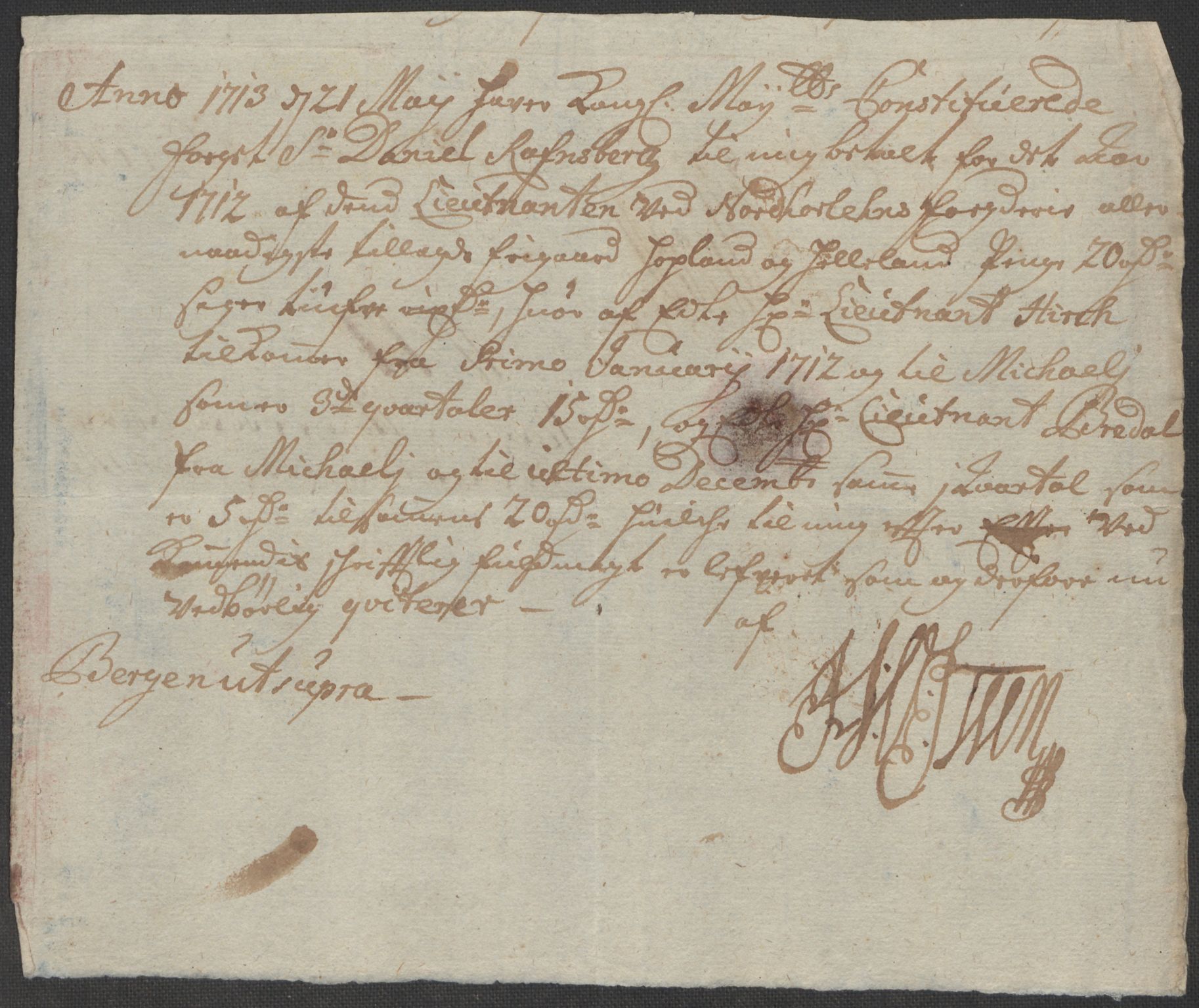 Rentekammeret inntil 1814, Reviderte regnskaper, Fogderegnskap, AV/RA-EA-4092/R51/L3194: Fogderegnskap Nordhordland og Voss, 1712, p. 215