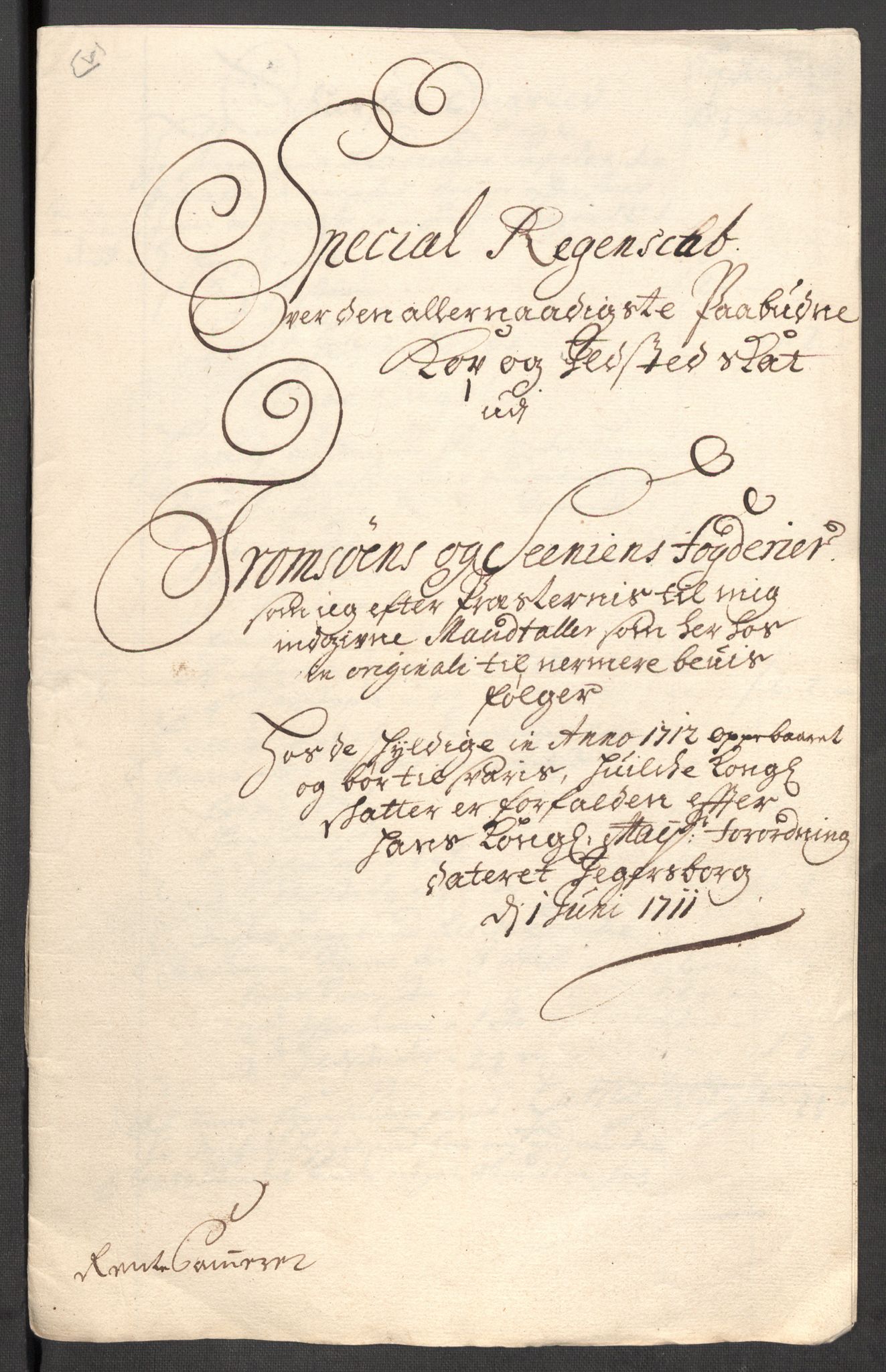 Rentekammeret inntil 1814, Reviderte regnskaper, Fogderegnskap, AV/RA-EA-4092/R68/L4758: Fogderegnskap Senja og Troms, 1711-1712, p. 239