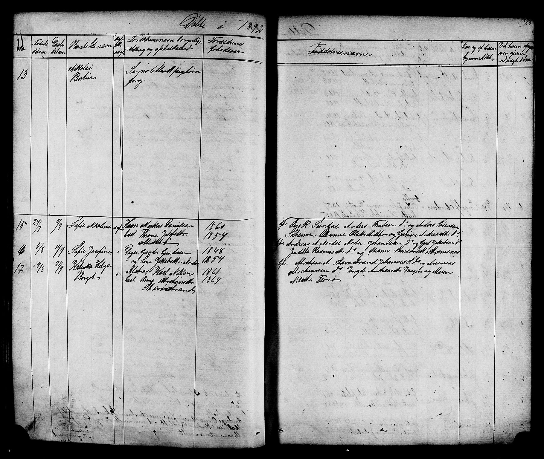 Kinn sokneprestembete, AV/SAB-A-80801/H/Hab/Habc/L0002: Parish register (copy) no. C 2, 1869-1918, p. 93