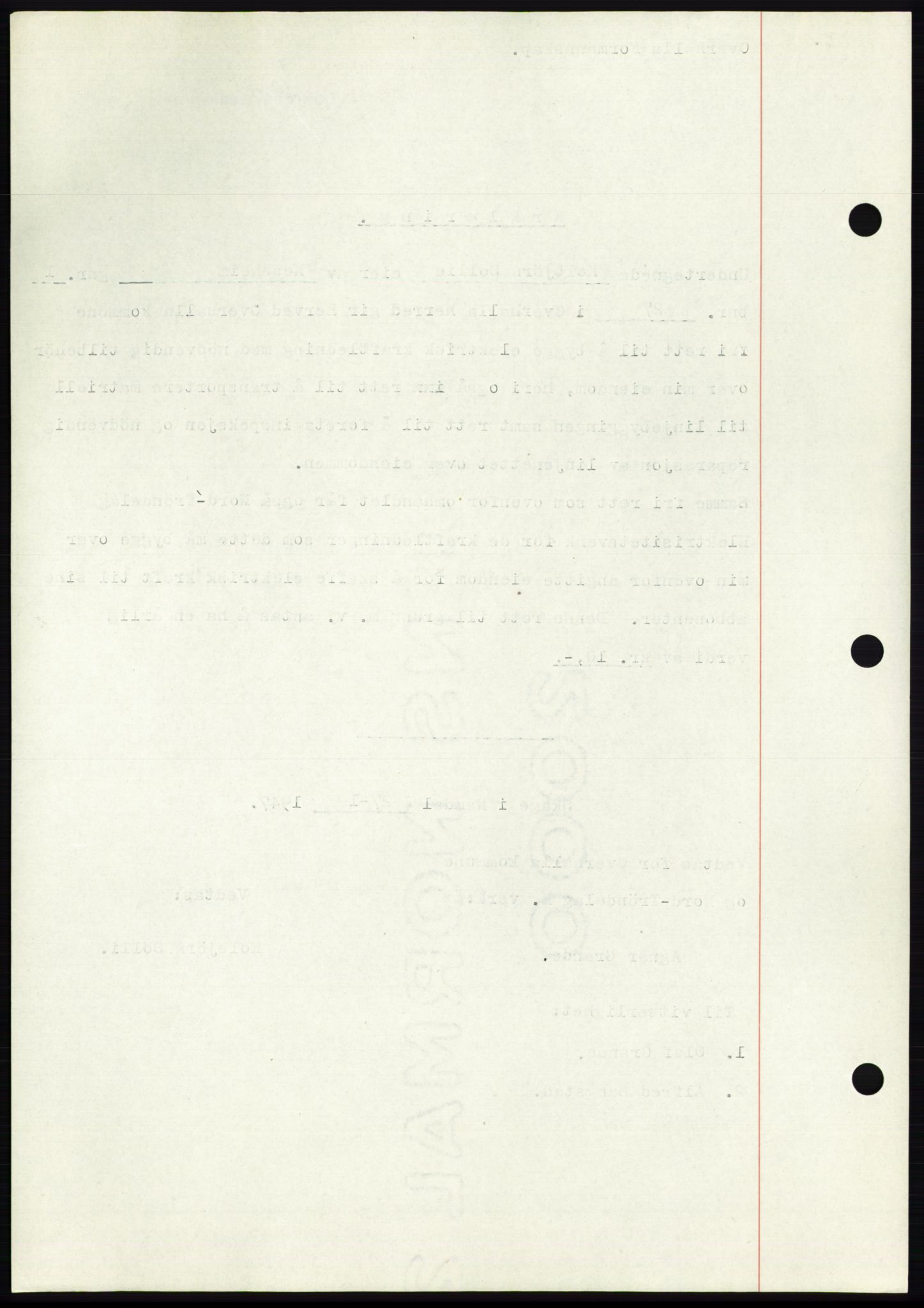 Namdal sorenskriveri, AV/SAT-A-4133/1/2/2C: Mortgage book no. -, 1947-1947, Diary no: : 744/1947